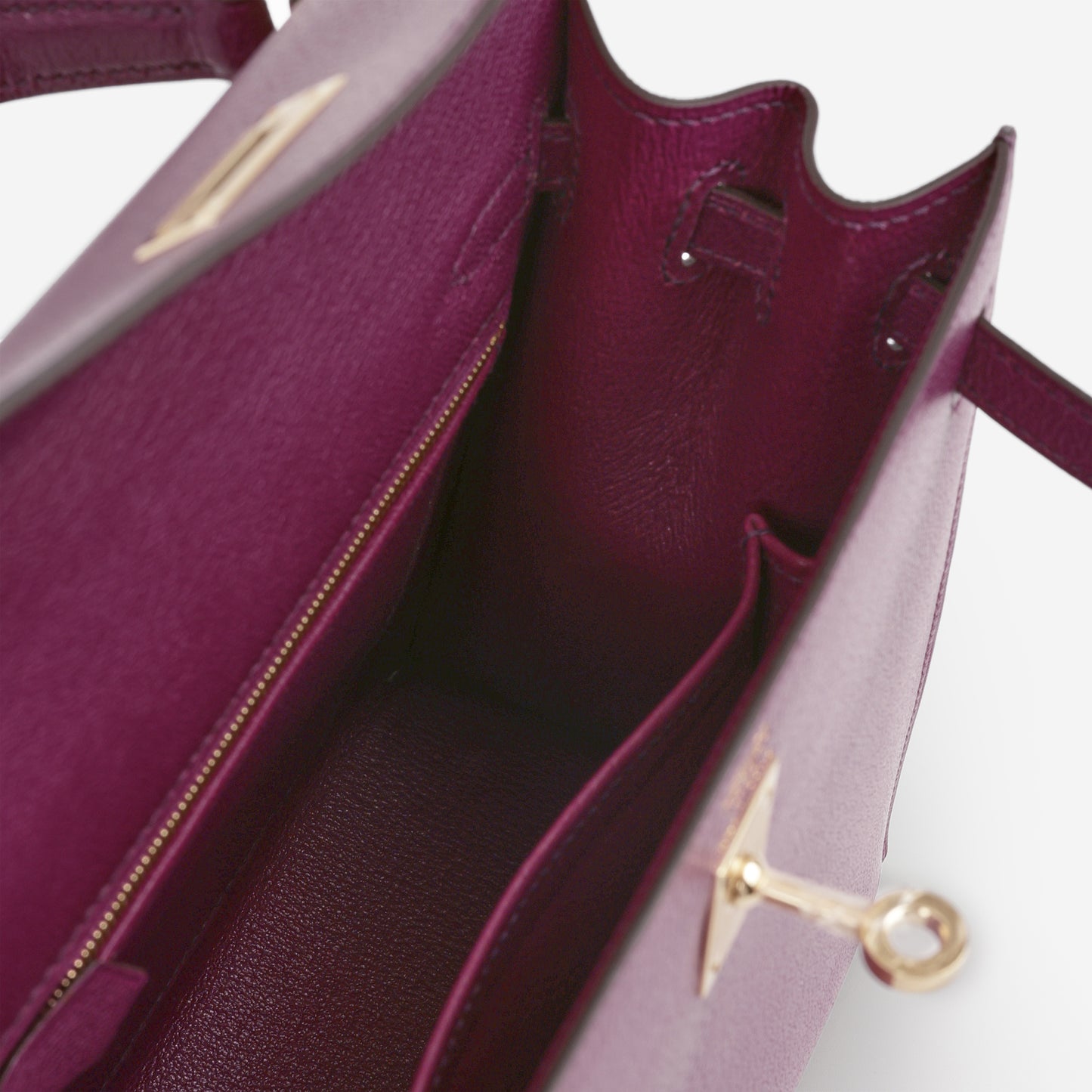 Hermès Kelly 25 - Anemone Chevre Chamkila | Permbrass Hardware