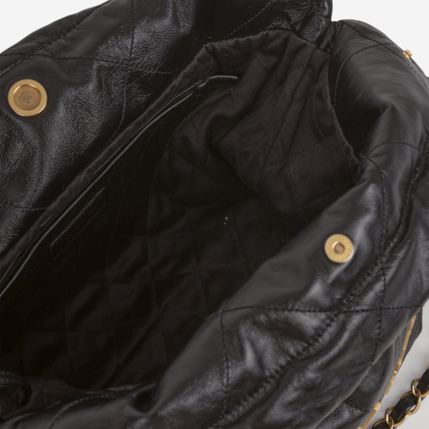 Chanel Small 22 Tote - Black Calfskin | Gold Hardware