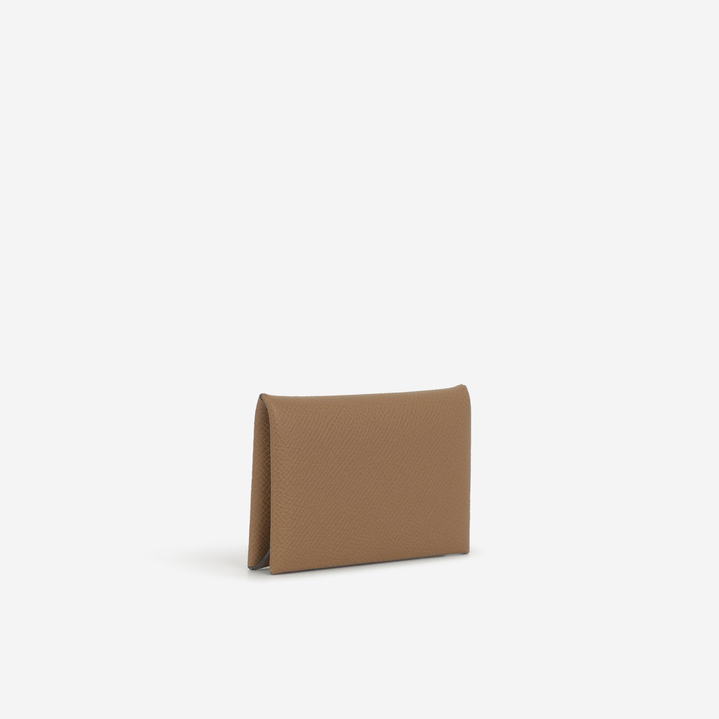Hermès Calvi Card Holder Verso -  Alezan Epsom / Peppermint Interior | Palladium Hardware - Bagista