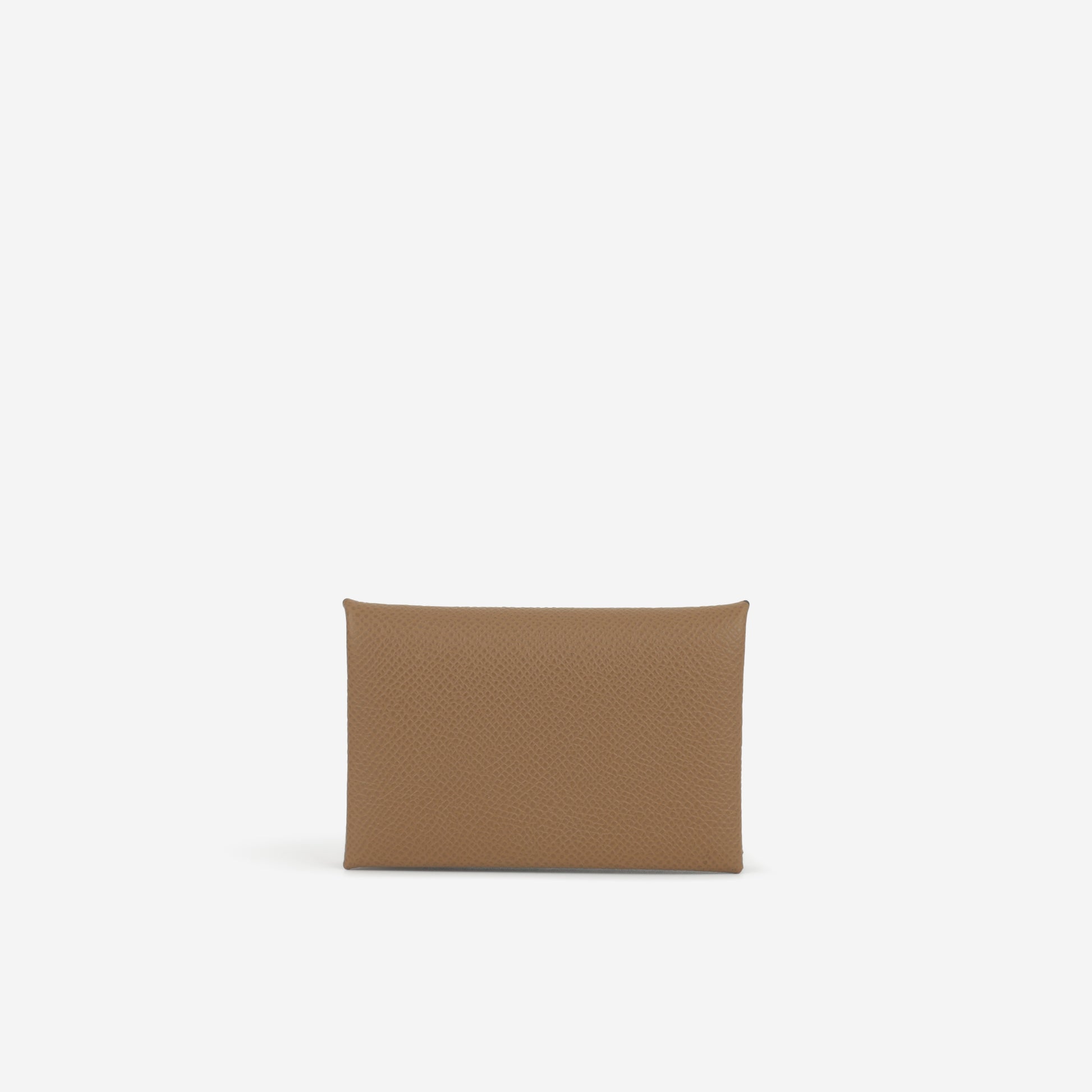 Hermès Calvi Card Holder Verso -  Alezan Epsom / Peppermint Interior | Palladium Hardware - Bagista