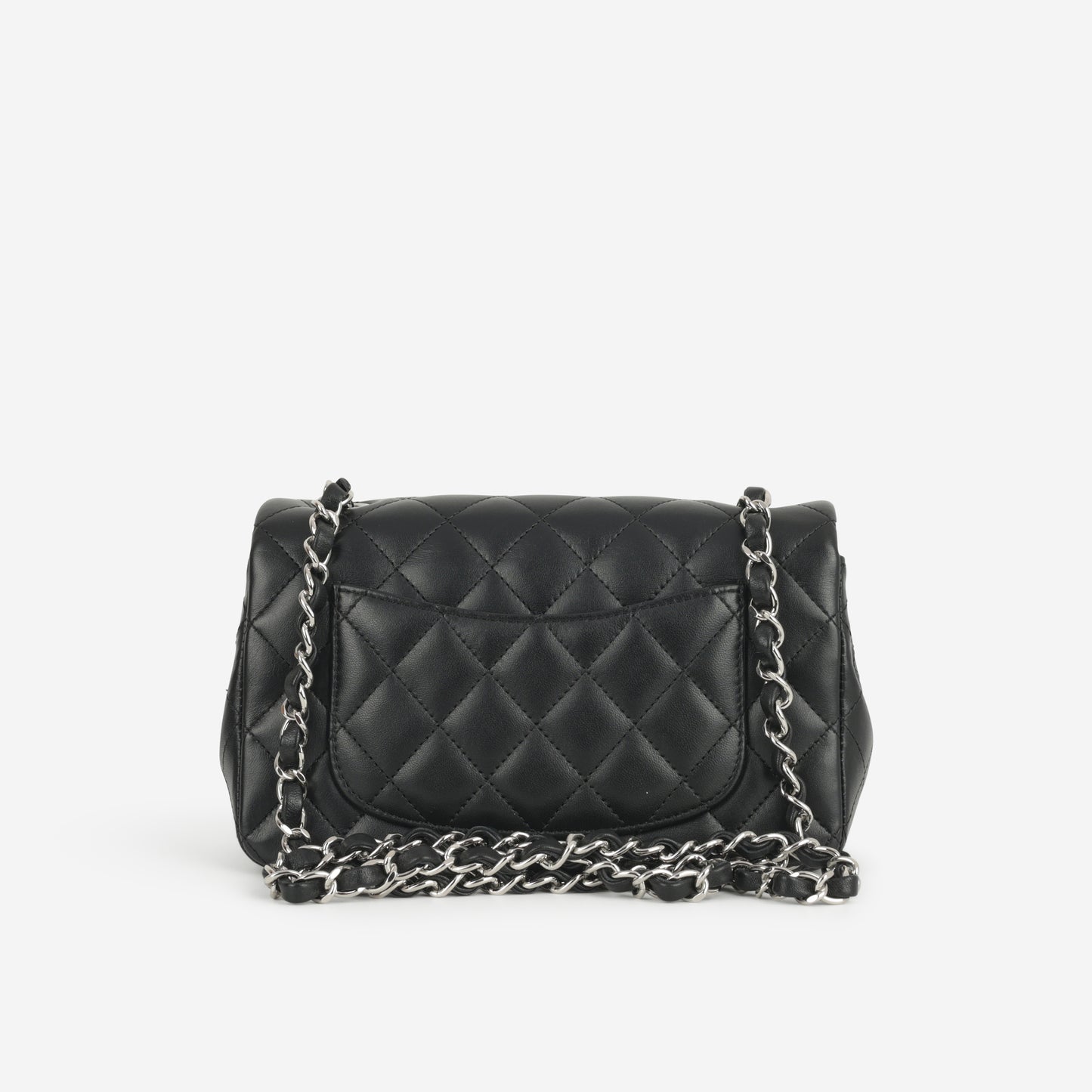 Chanel Mini Rectangular - Black Lambskin | Silver Hardware