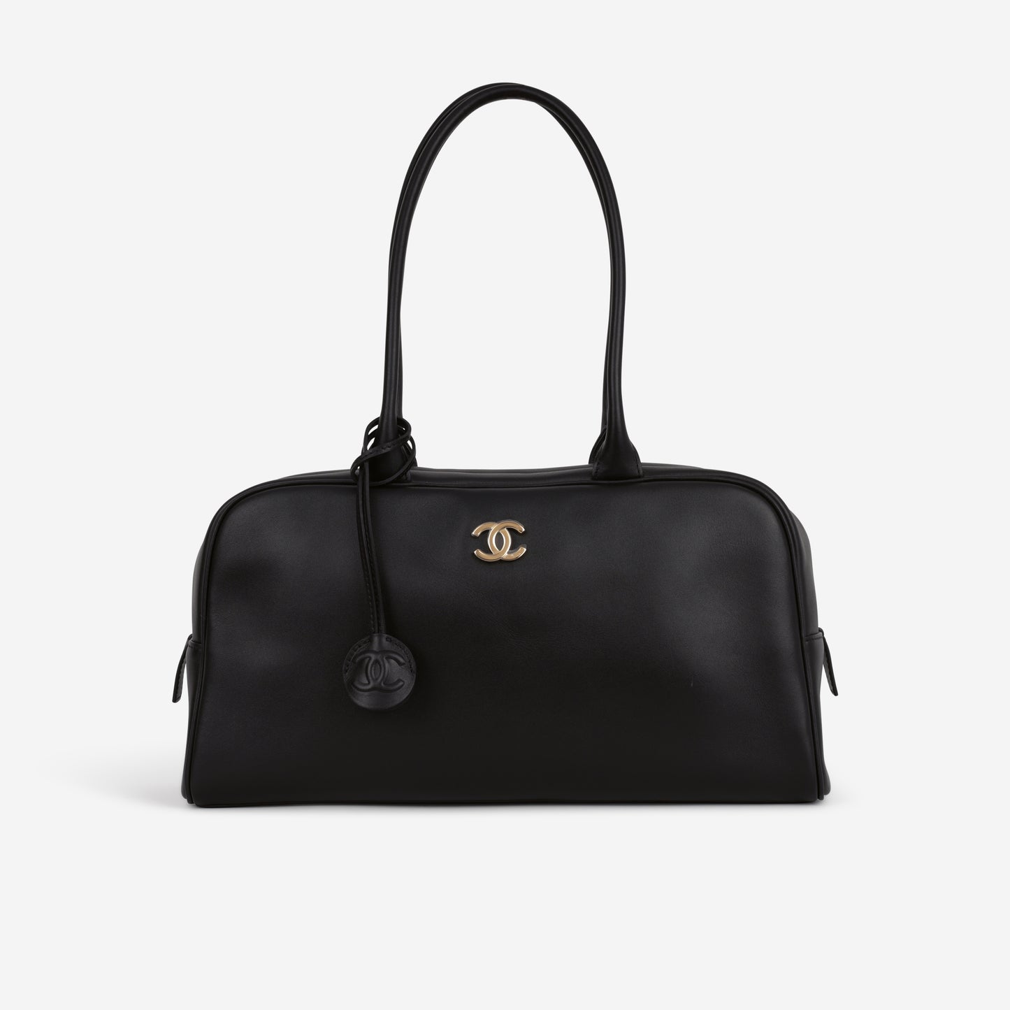 Chanel 26S Large Bowling Bag - Black Calfskin | Gold Hardware - Bagista