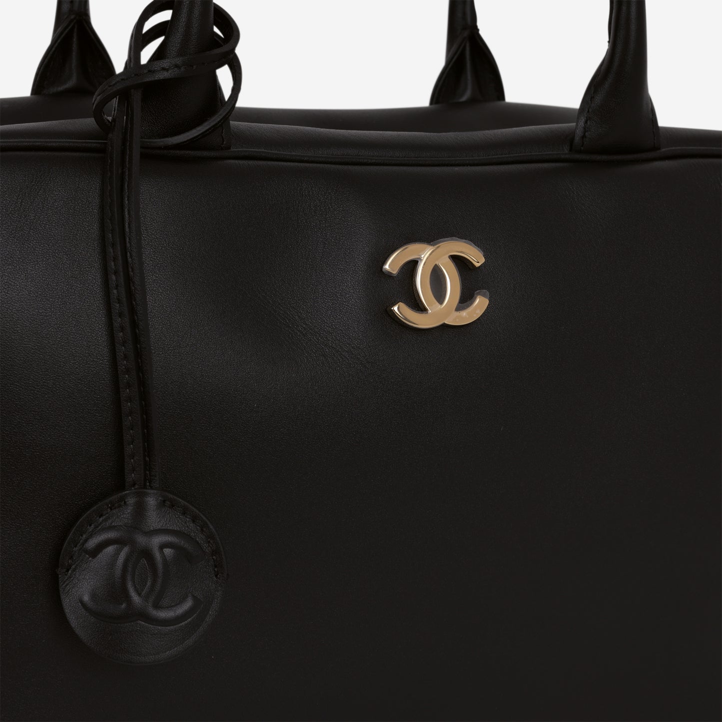 Chanel 26S Large Bowling Bag - Black Calfskin | Gold Hardware - Bagista