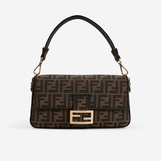 Fendi Medium Baguette - FF Jacquard Monogram | Gold Hardware - Bagista