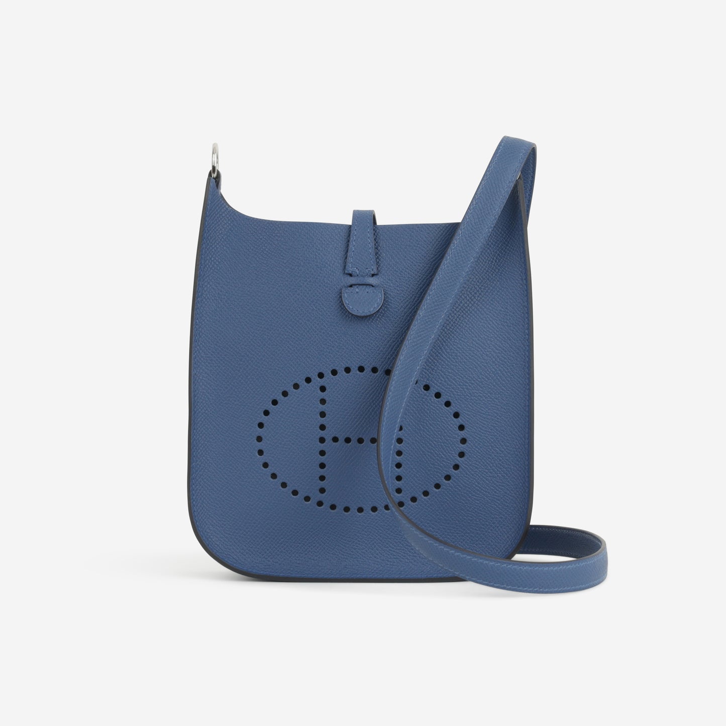 Hermès Mini Evelyne 16 Sellier - Bleu Tie Epsom | Palladium Hardware