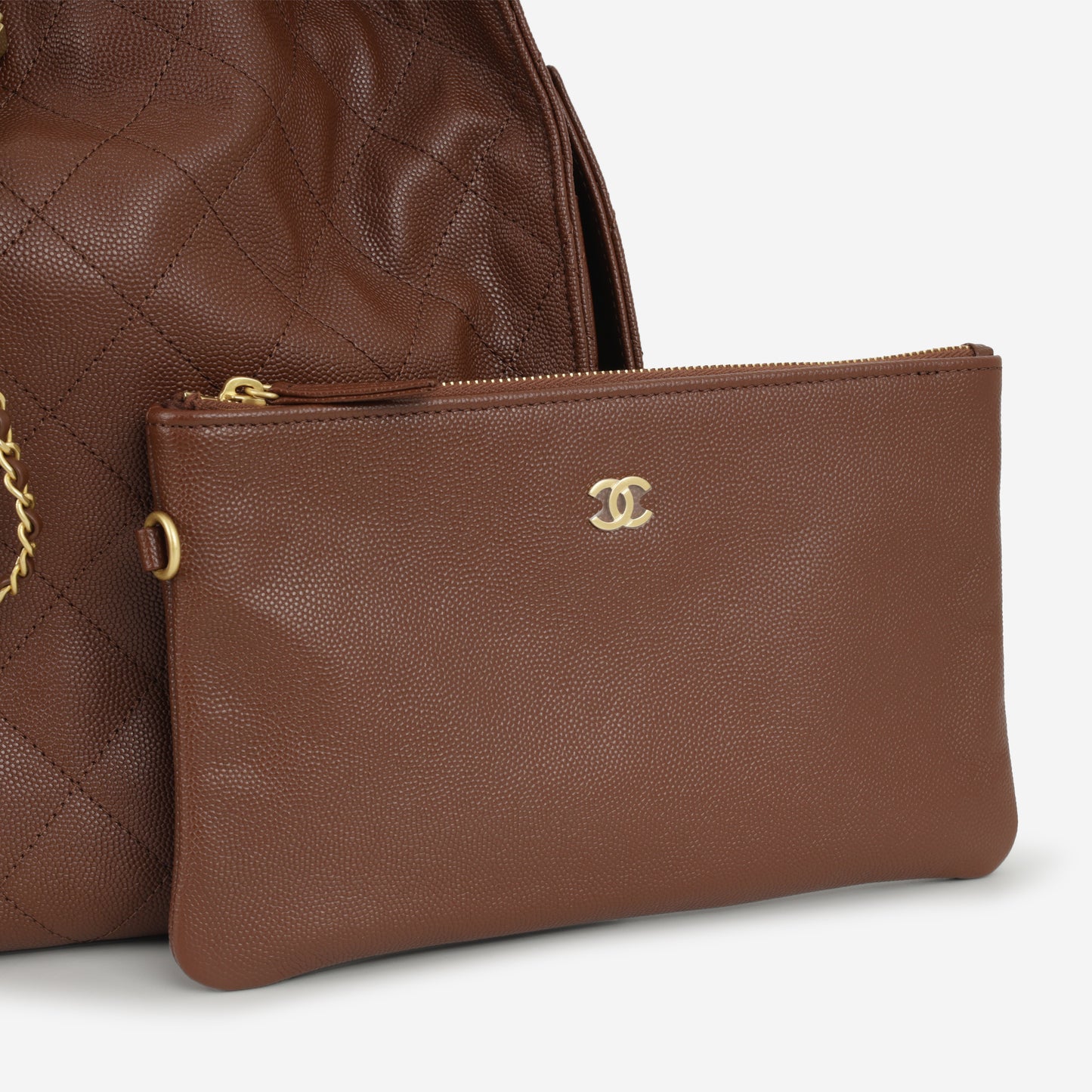 Chanel Medium 25 Hobo Bag - Brown Caviar | Aged Gold Hardware - Bagista