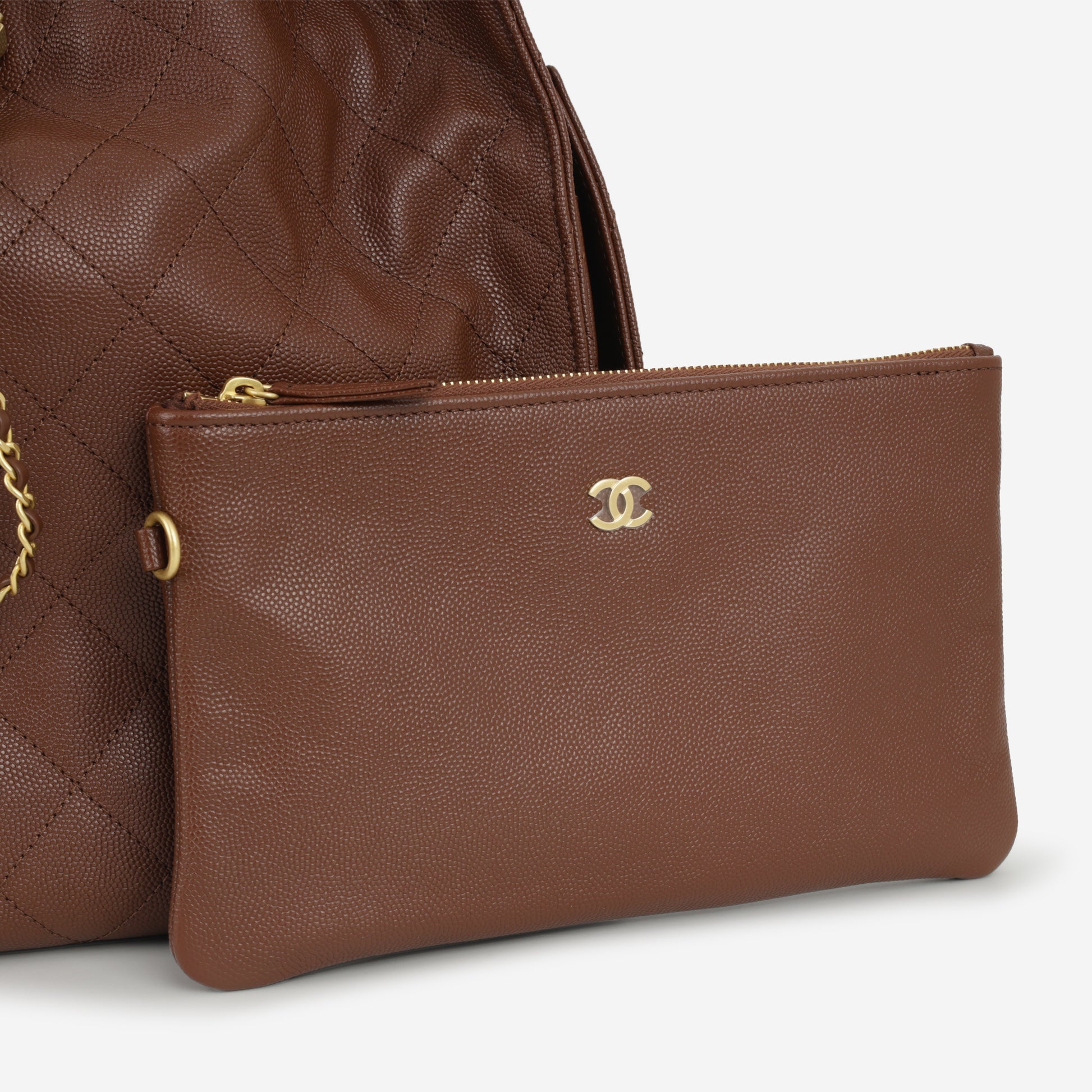 Chanel Medium 25 Hobo Bag - Brown Caviar | Aged Gold Hardware - Bagista