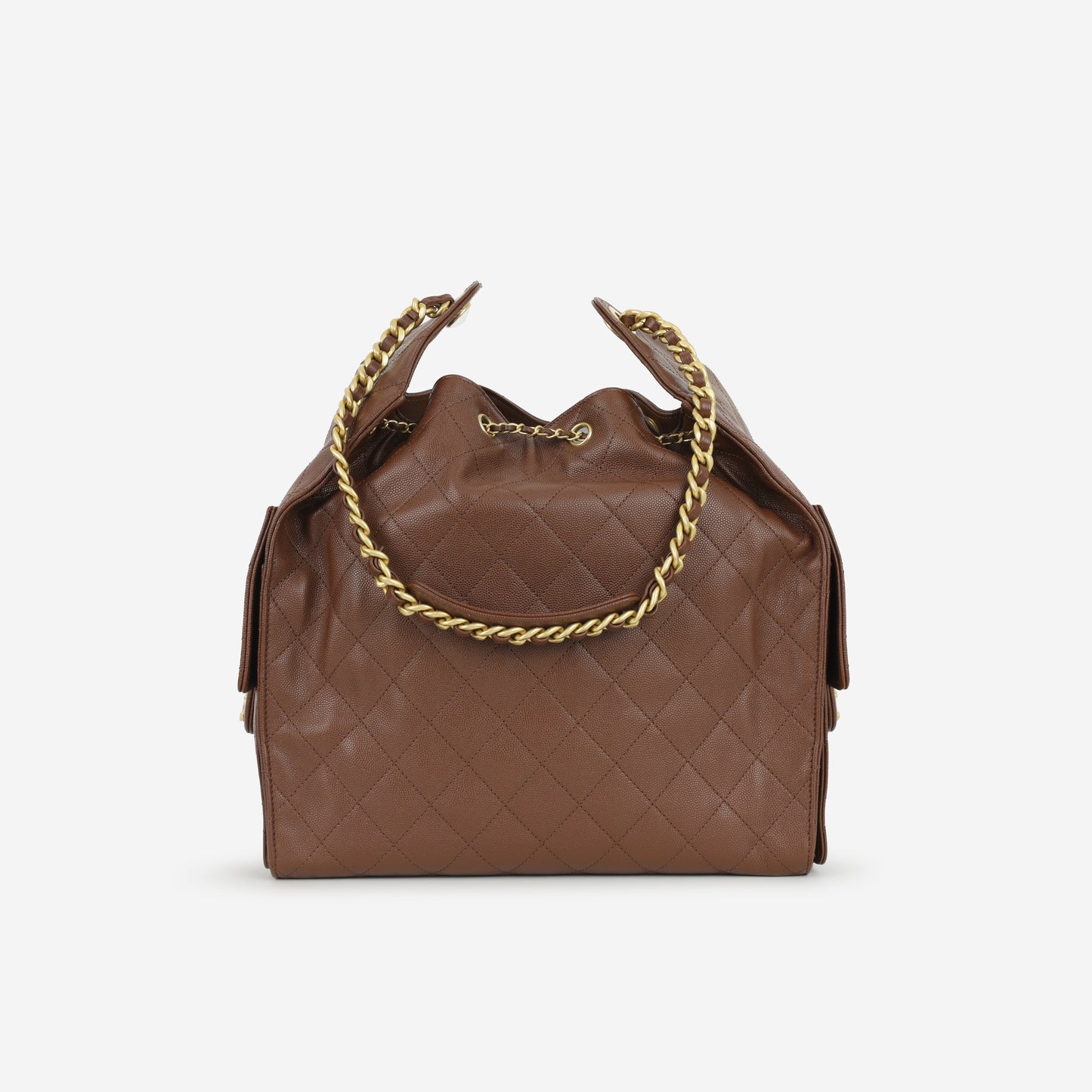 Chanel Medium 25 Hobo Bag - Brown Caviar | Aged Gold Hardware - Bagista