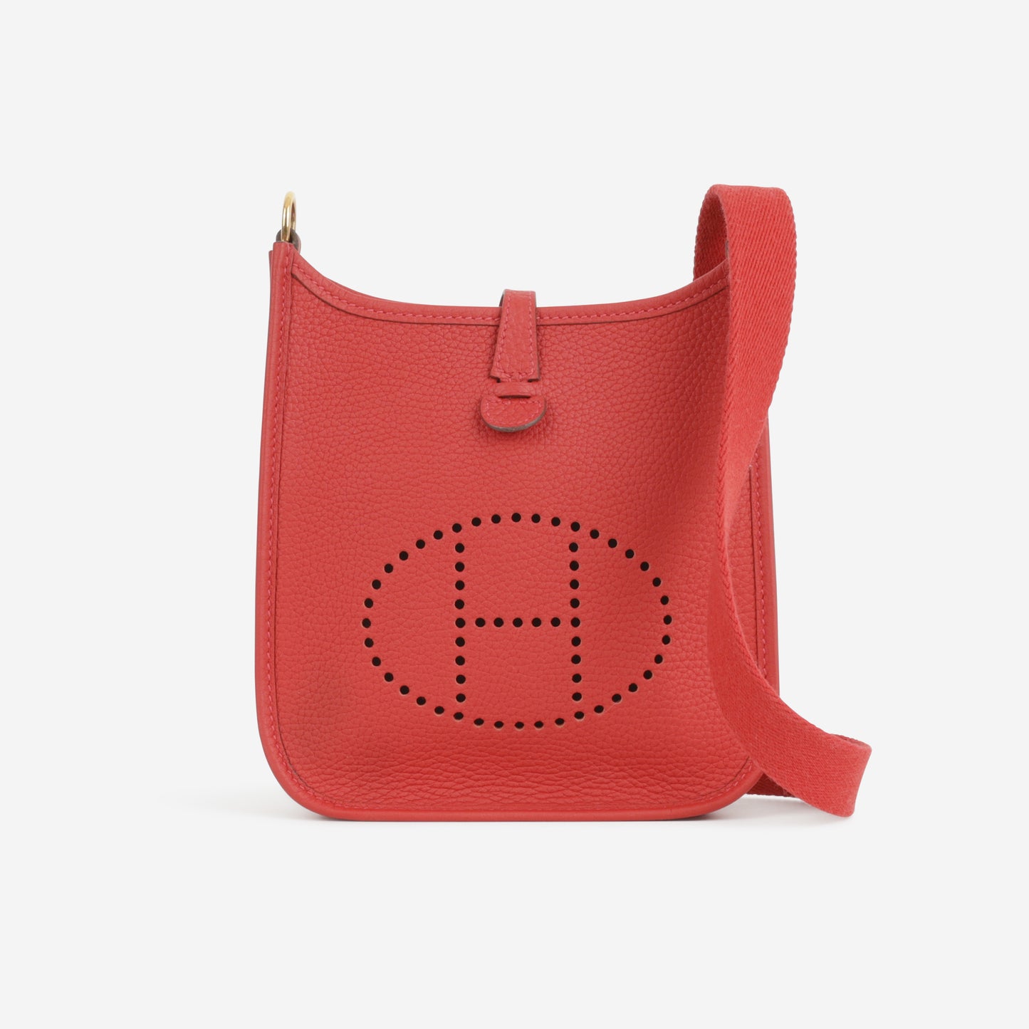 Hermès Mini Evelyne 16 - Vermillion / Rouge Vif Clemence | Gold Hardware - Bagista