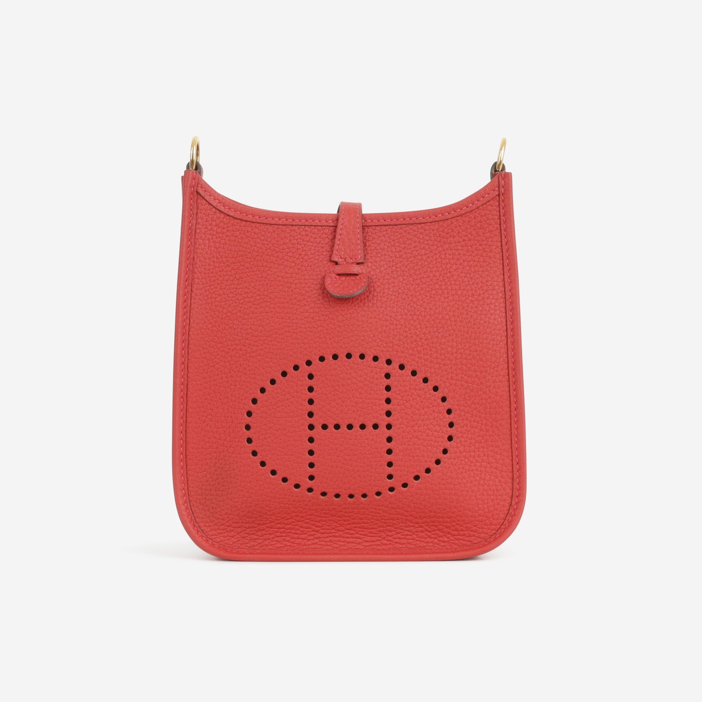 Hermès Mini Evelyne 16 - Vermillion / Rouge Vif Clemence | Gold Hardware - Bagista