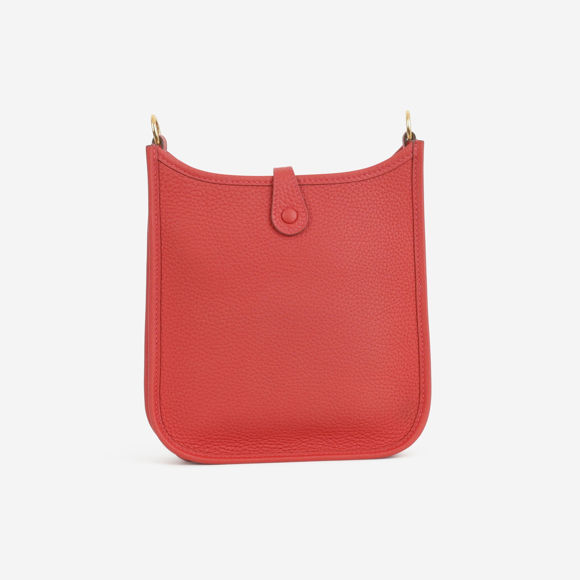 Hermès Mini Evelyne 16 - Vermillion / Rouge Vif Clemence | Gold Hardware - Bagista
