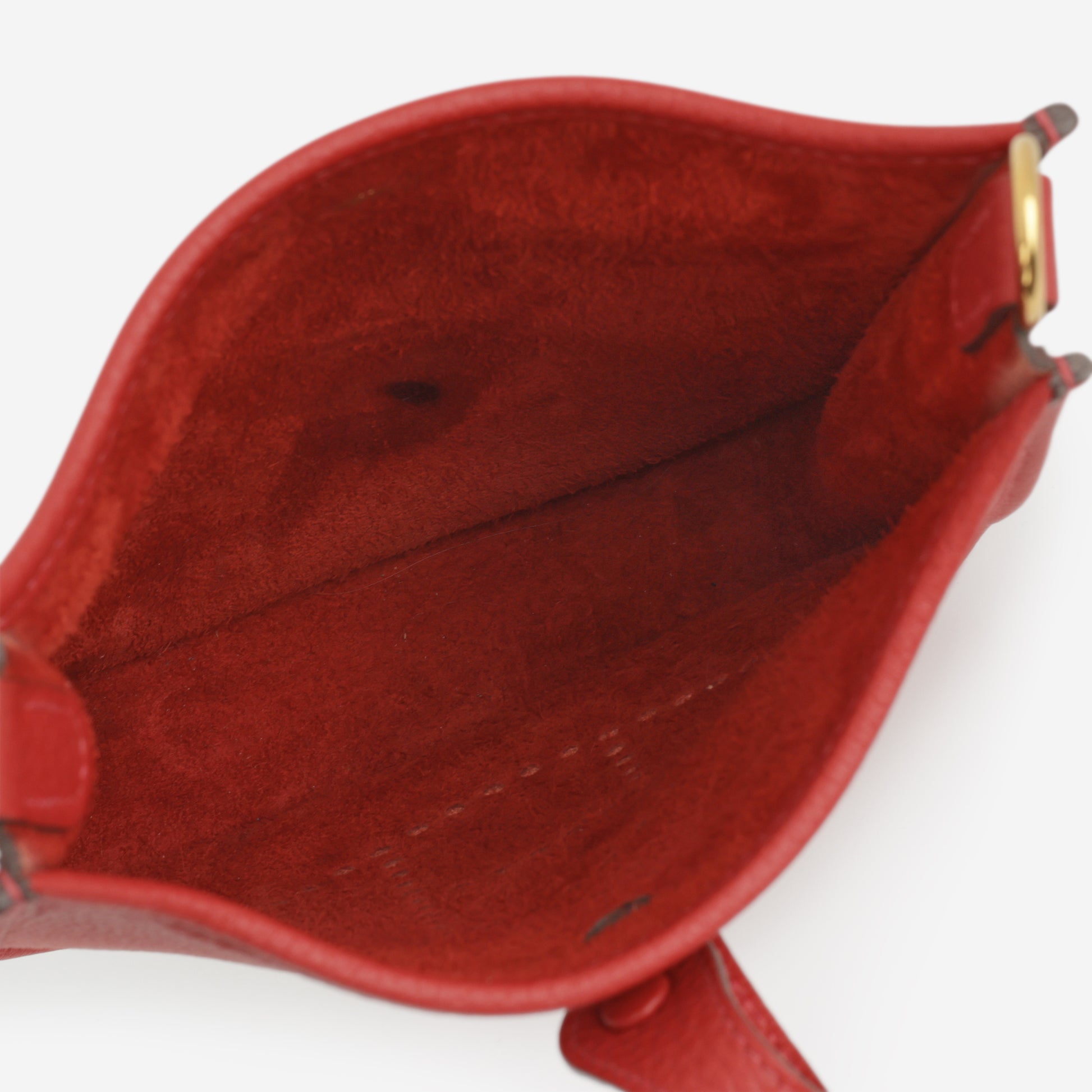 Hermès Mini Evelyne 16 - Vermillion / Rouge Vif Clemence | Gold Hardware - Bagista