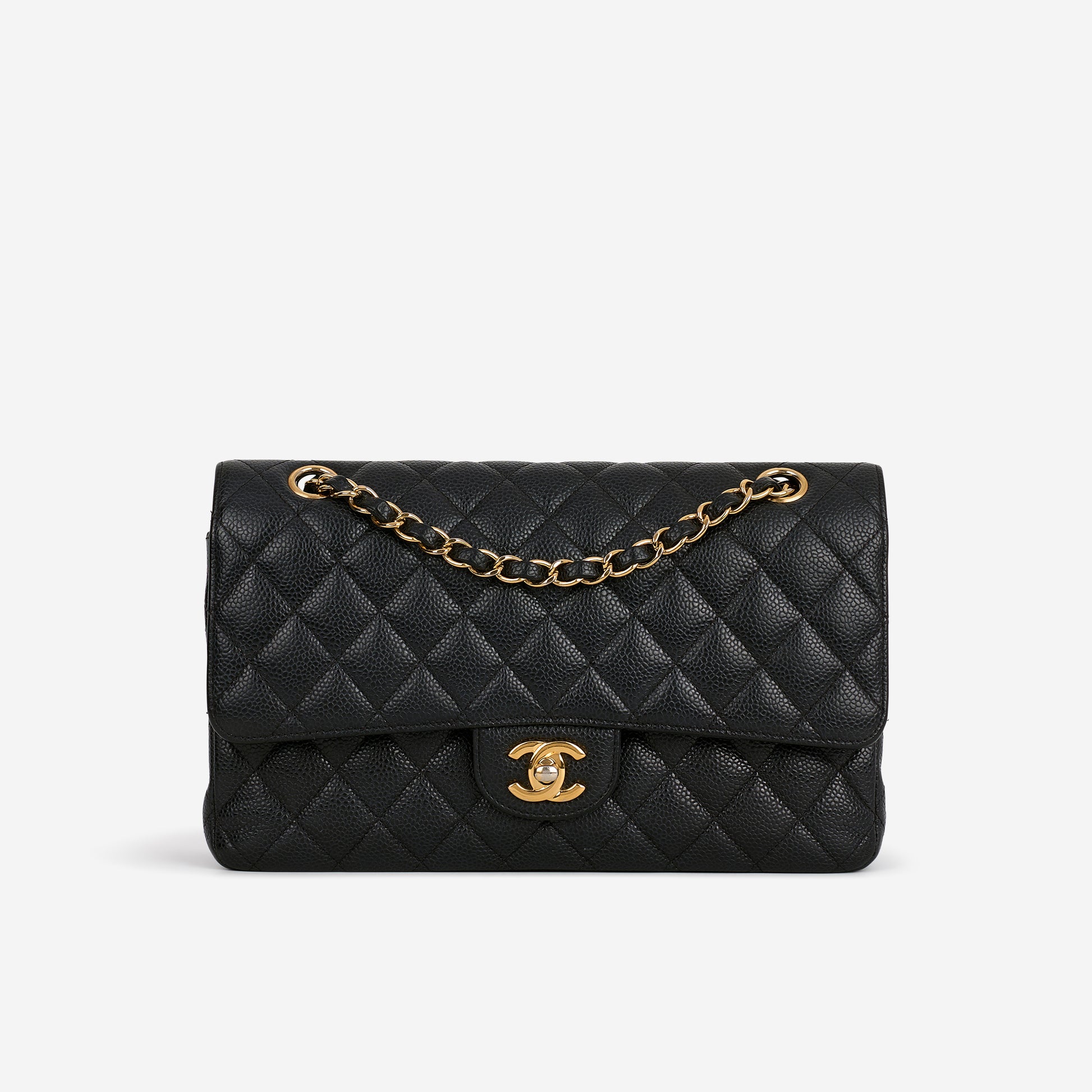 Chanel Medium Classic Flap - Black Caviar | Gold Hardware - Bagista