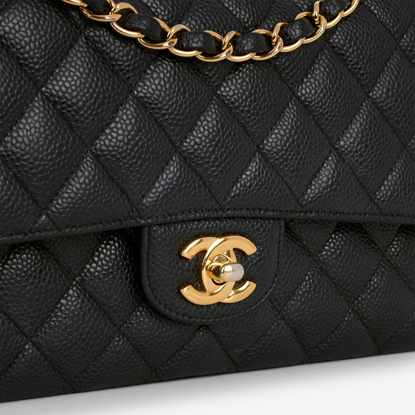 Chanel Medium Classic Flap - Black Caviar | Gold Hardware - Bagista