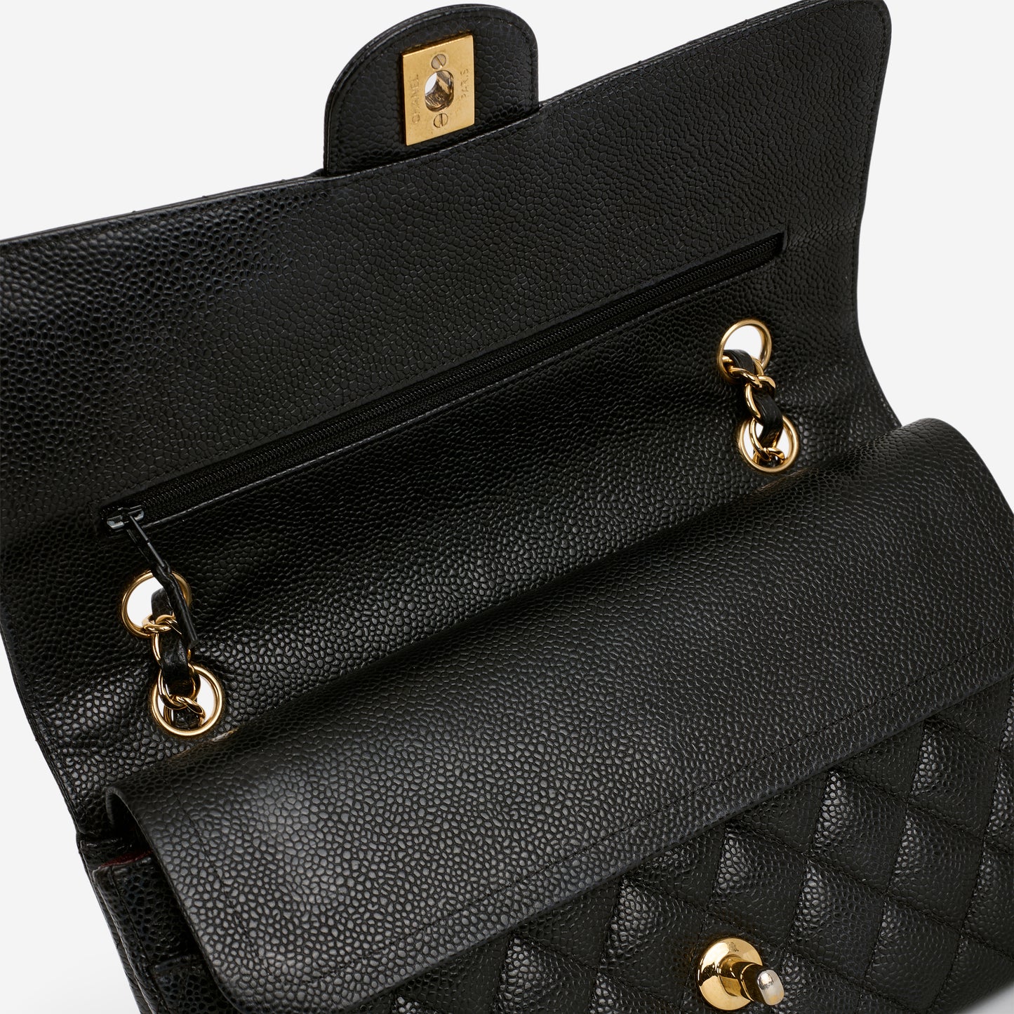 Chanel Medium Classic Flap - Black Caviar | Gold Hardware - Bagista