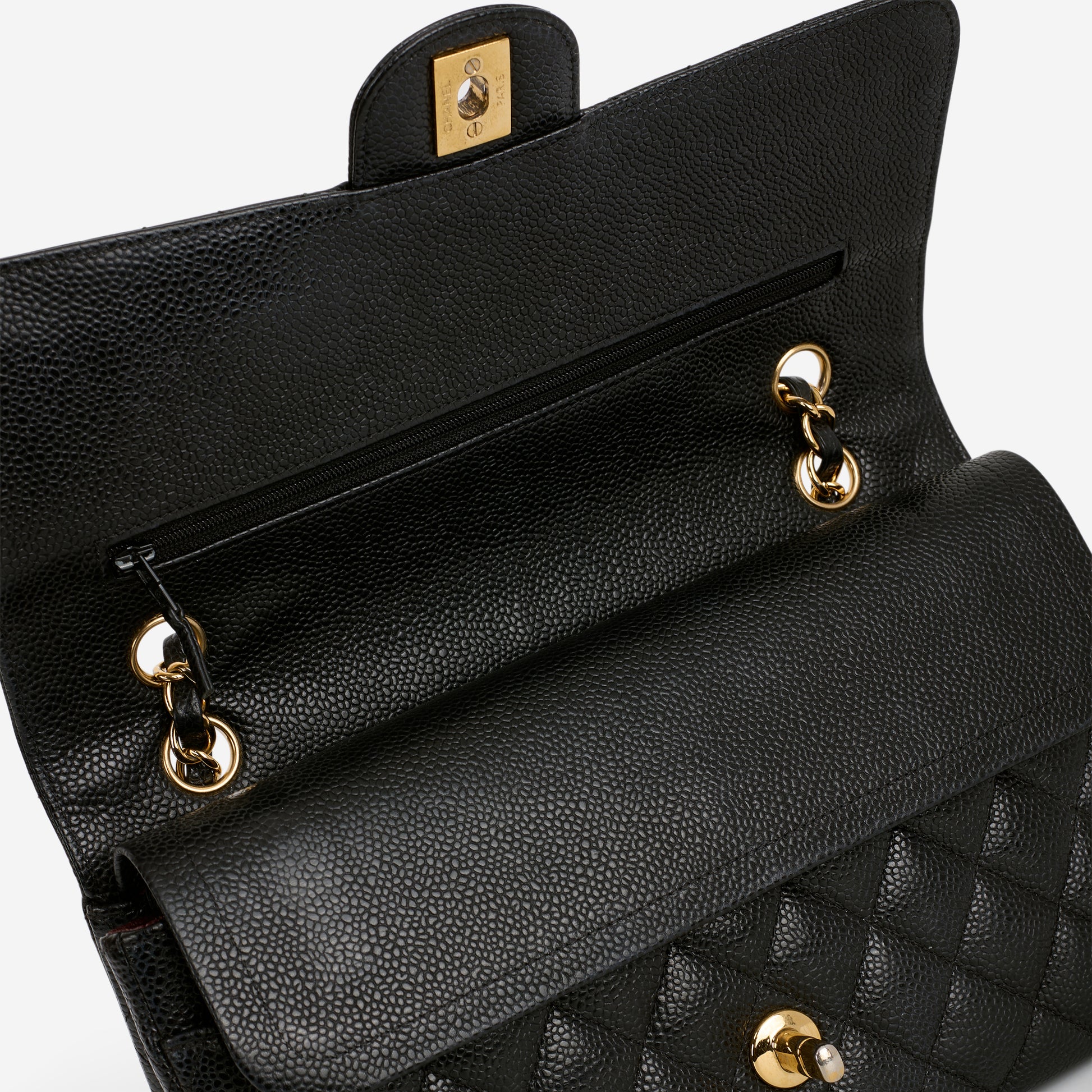 Chanel Medium Classic Flap - Black Caviar | Gold Hardware - Bagista