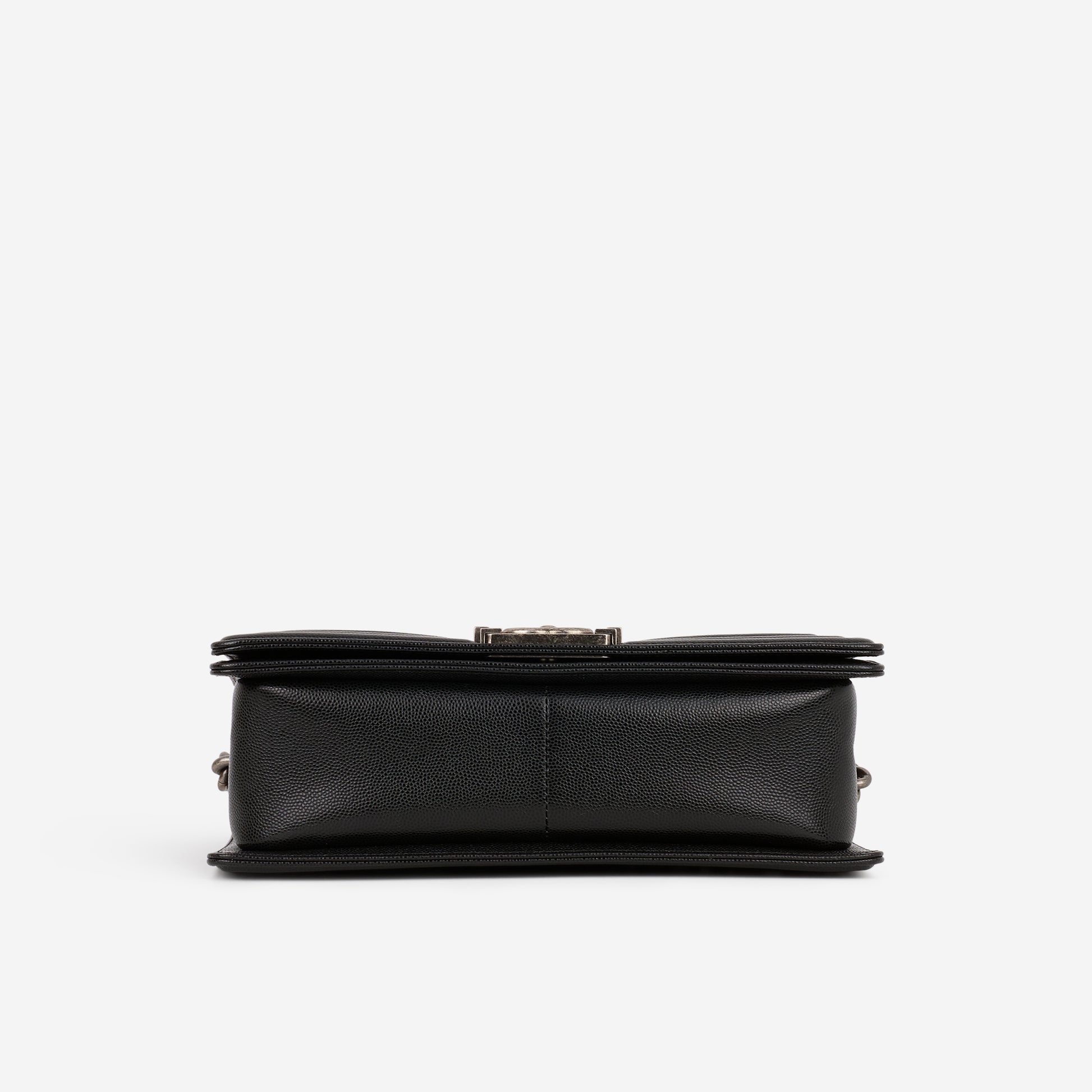 Chanel Old Medium Boy Bag - Black Caviar | Ruthenium Hardware - Bagista