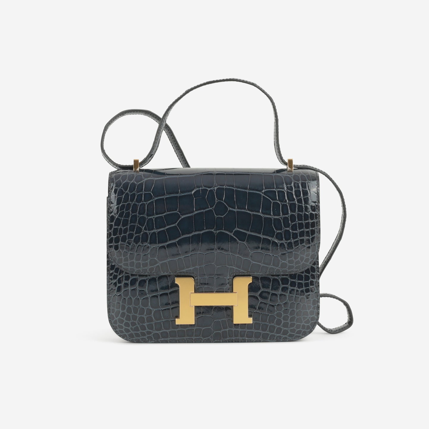 Hermès Constance 18 - Vert Rousseau Alligator Lisse | Gold Hardware