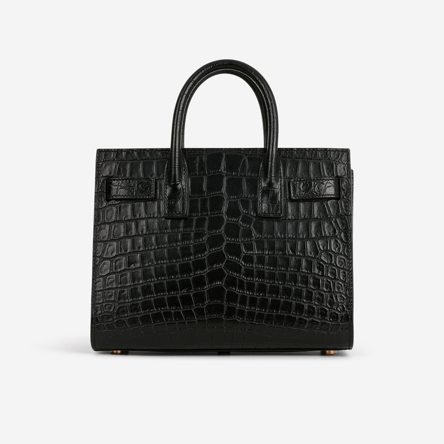 Saint Laurent Nano Sac De Jour - Black Croc Embossed | Gold Hardware - Bagista