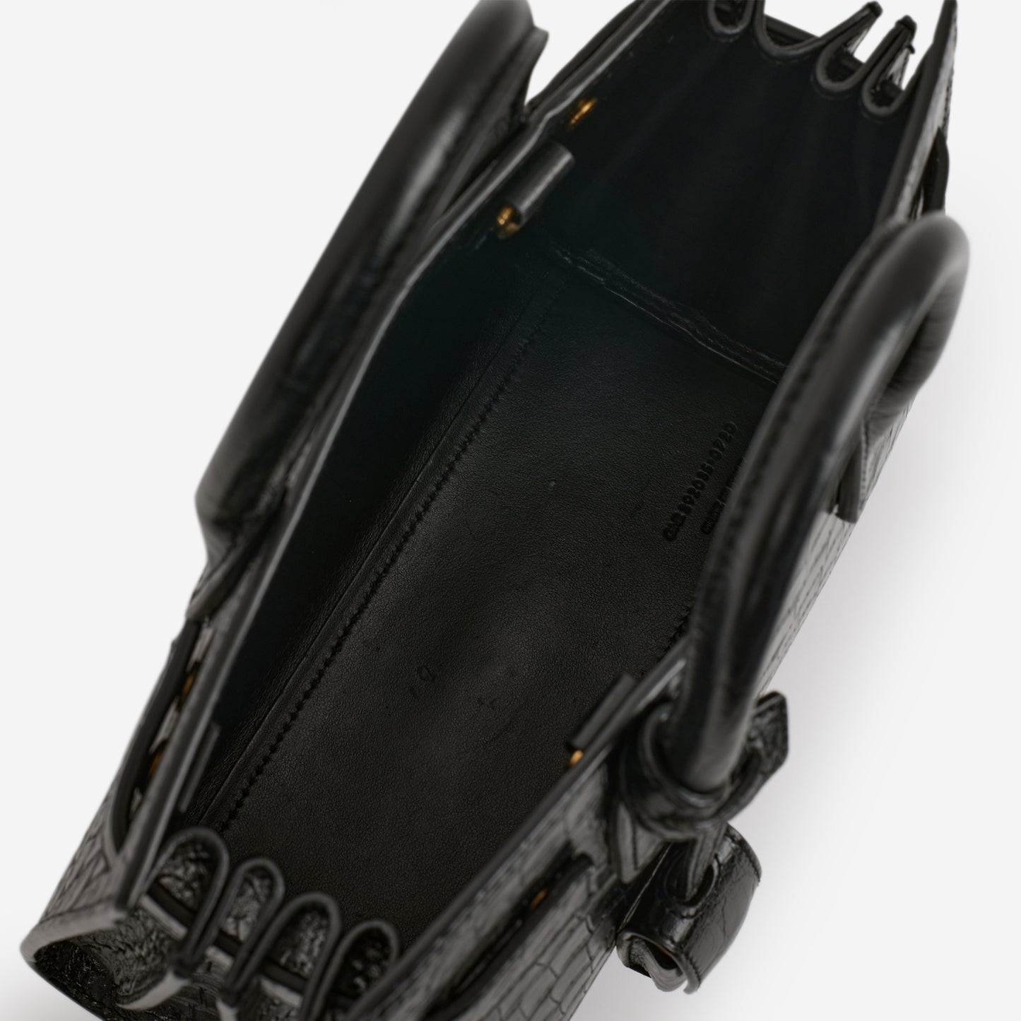 Saint Laurent Nano Sac De Jour - Black Croc Embossed | Gold Hardware - Bagista