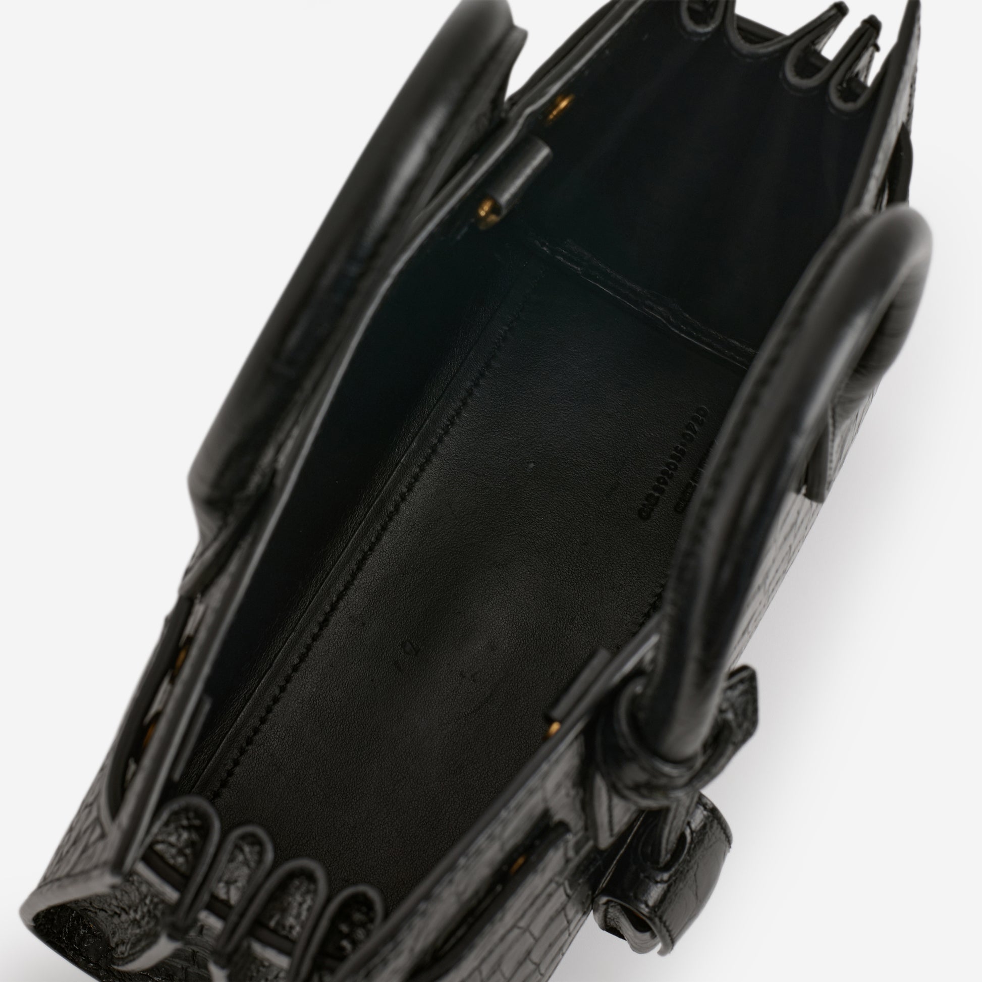 Saint Laurent Nano Sac De Jour - Black Croc Embossed | Gold Hardware - Bagista