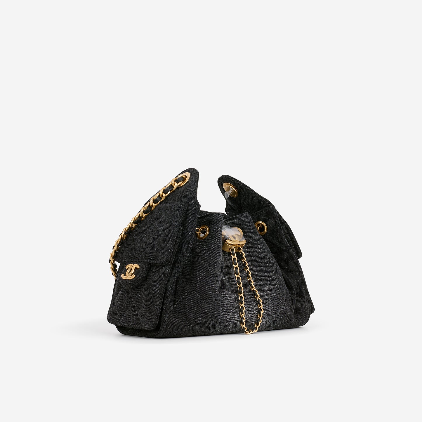 Chanel Mini 25 Hobo - Dark Denim Ombre | Aged Gold Hardware - Bagista