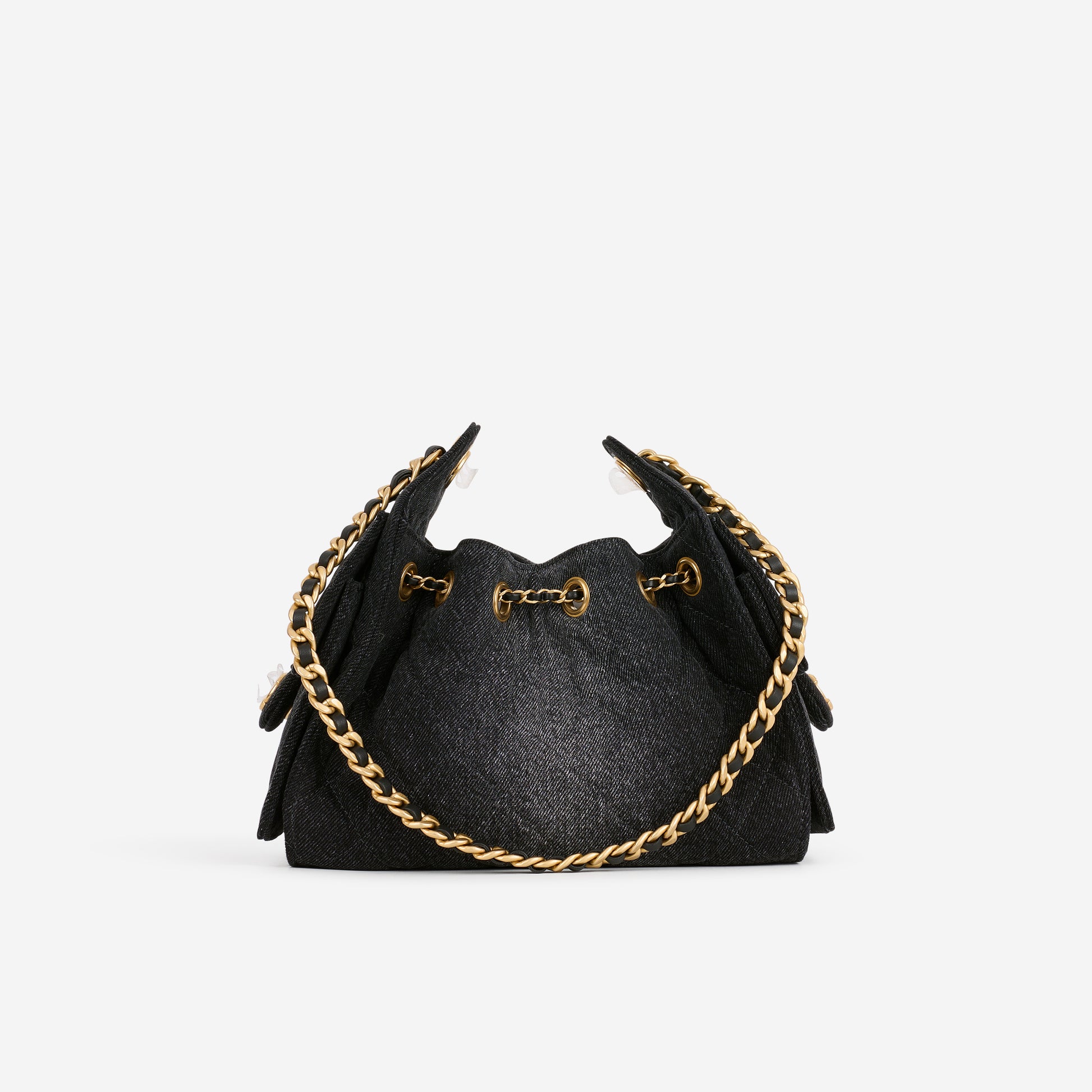 Chanel Mini 25 Hobo - Dark Denim Ombre | Aged Gold Hardware - Bagista