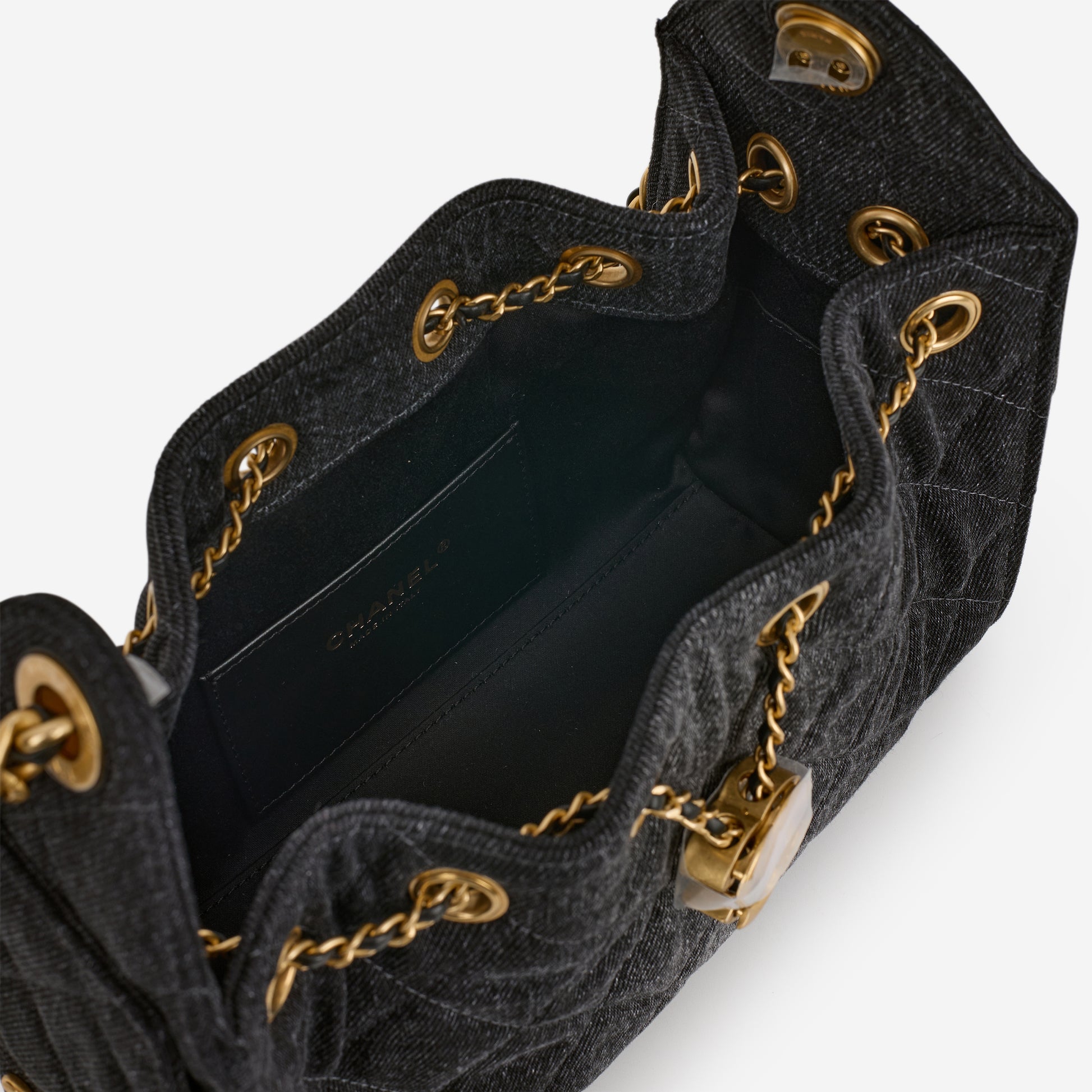 Chanel Mini 25 Hobo - Dark Denim Ombre | Aged Gold Hardware - Bagista