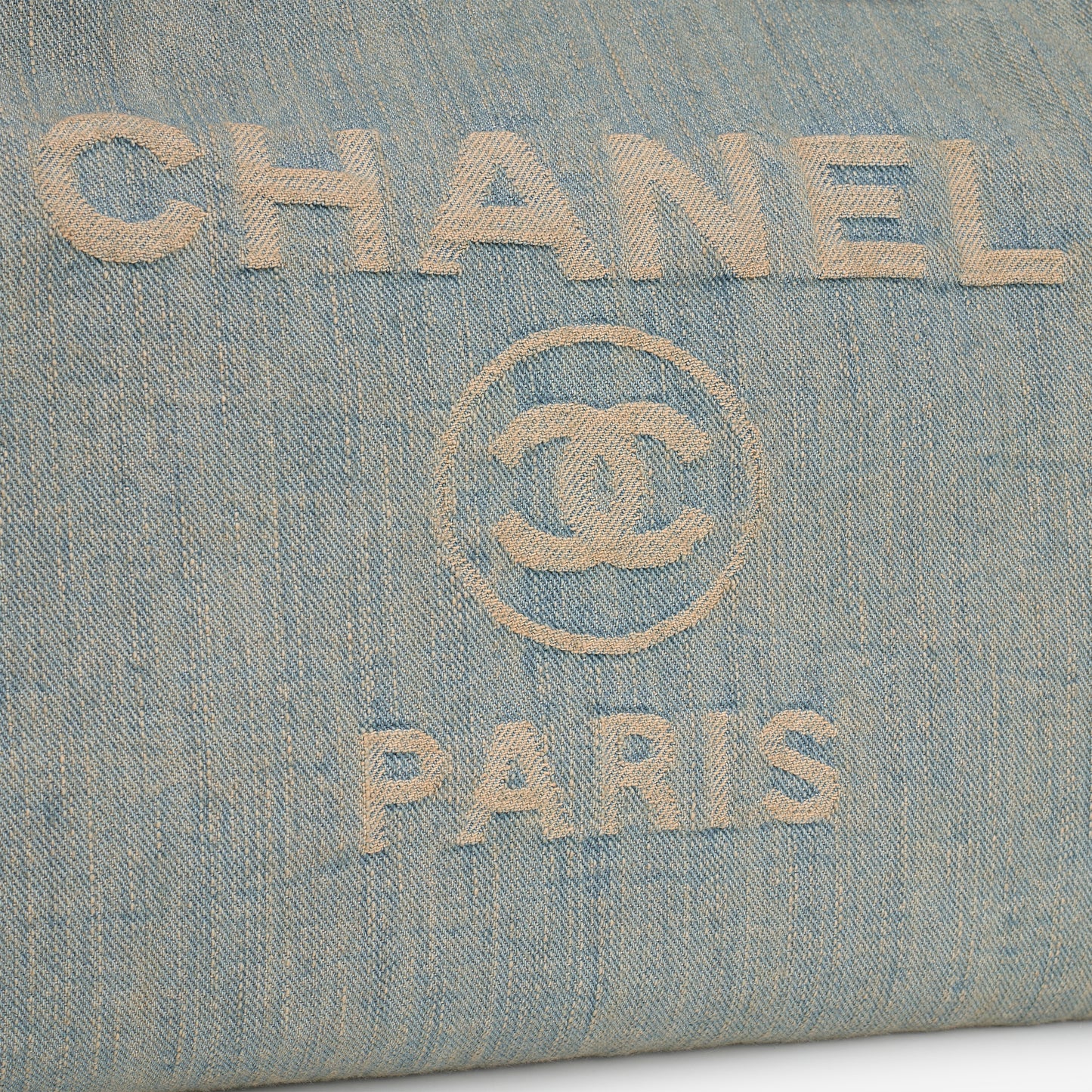 Chanel Large Deauville - Light Washed Denim | Brushed Silver Hardware - Bagista