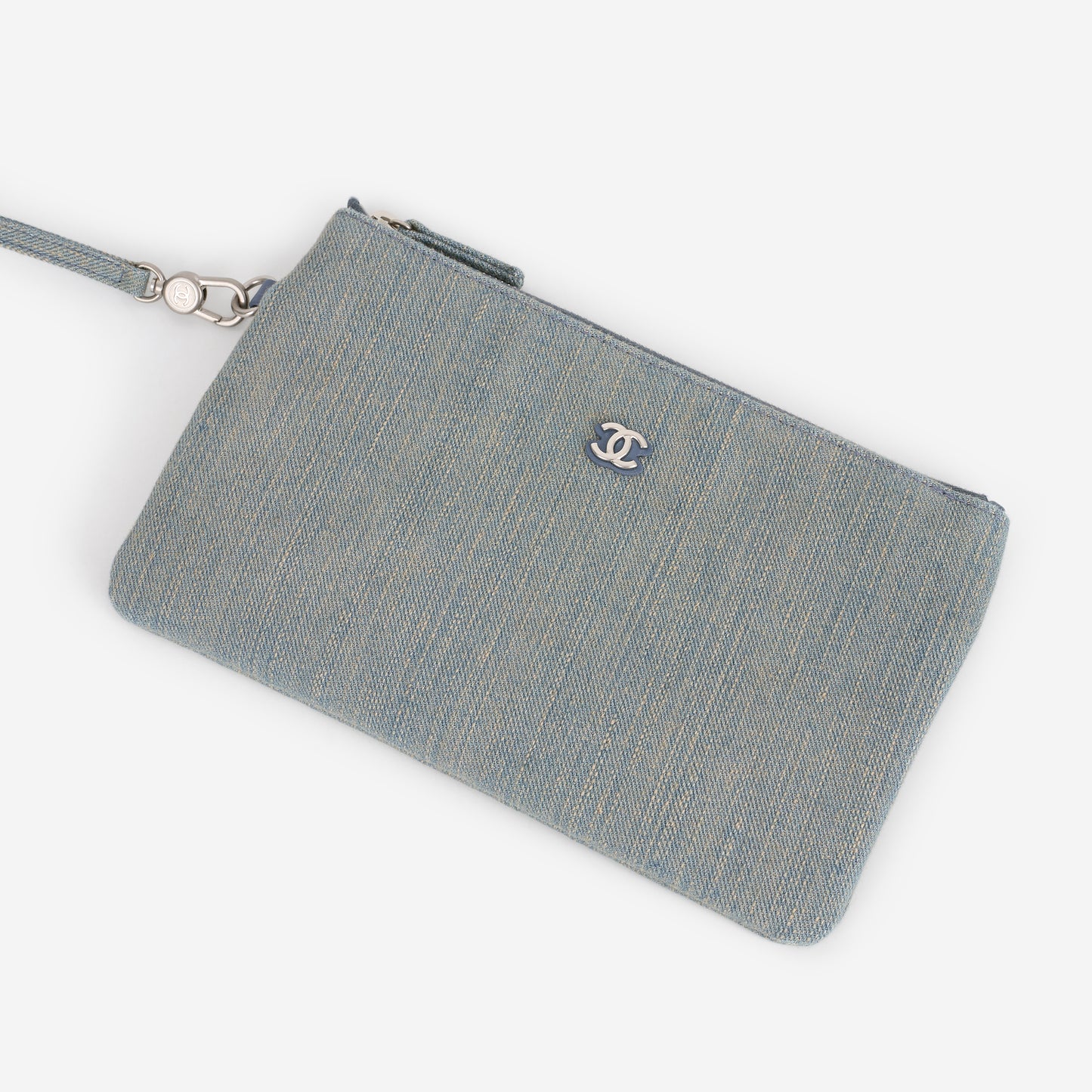 Chanel Large Deauville - Light Washed Denim | Brushed Silver Hardware - Bagista