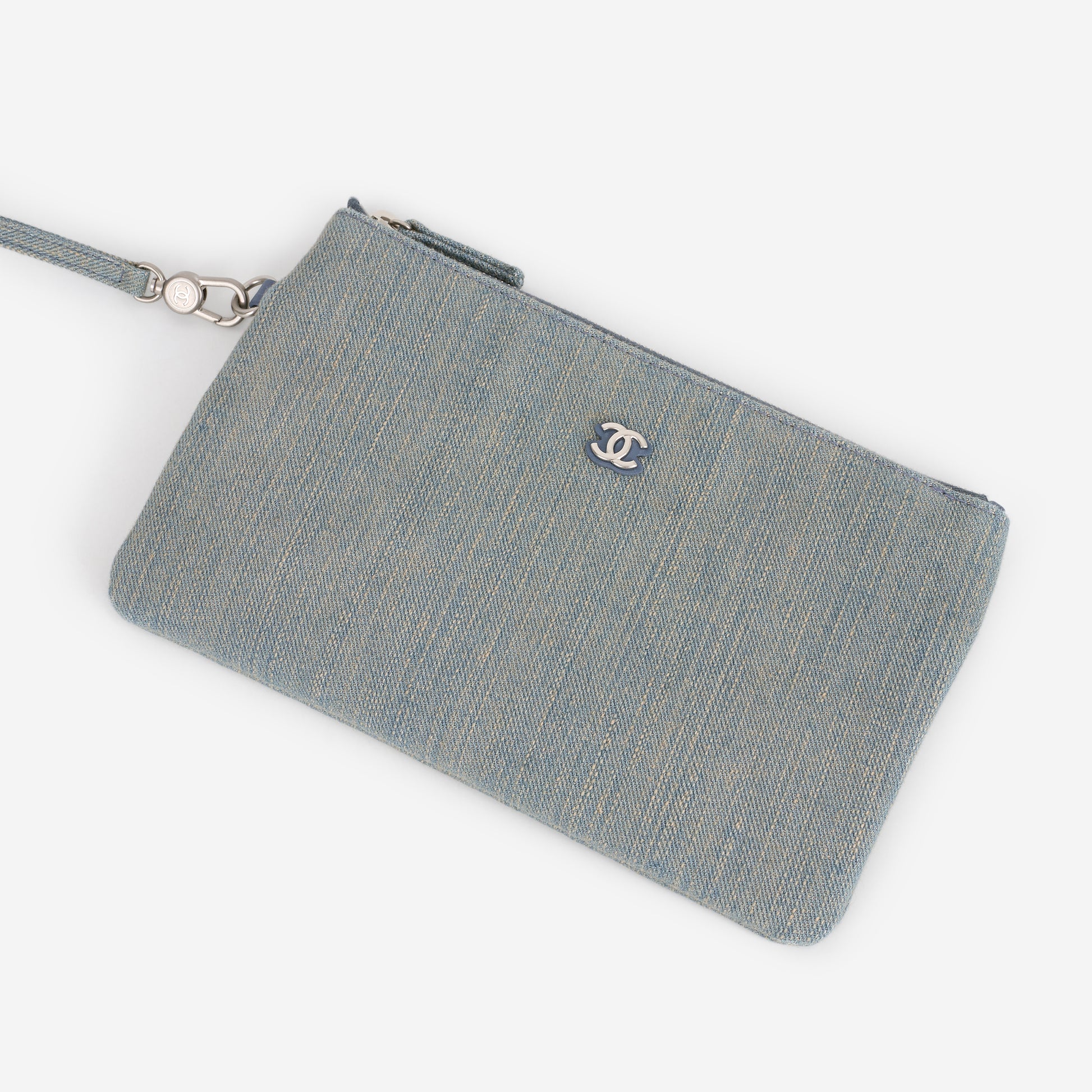 Chanel Large Deauville - Light Washed Denim | Brushed Silver Hardware - Bagista