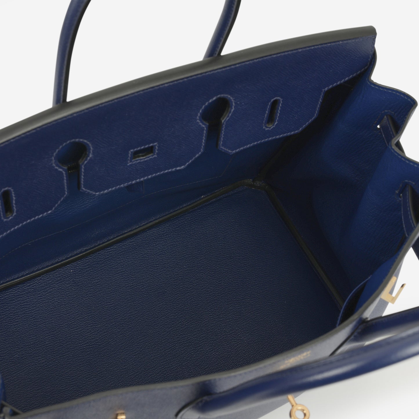 Hermès Birkin 35 - Bleu Saphir Epsom Retourne | Gold Hardware