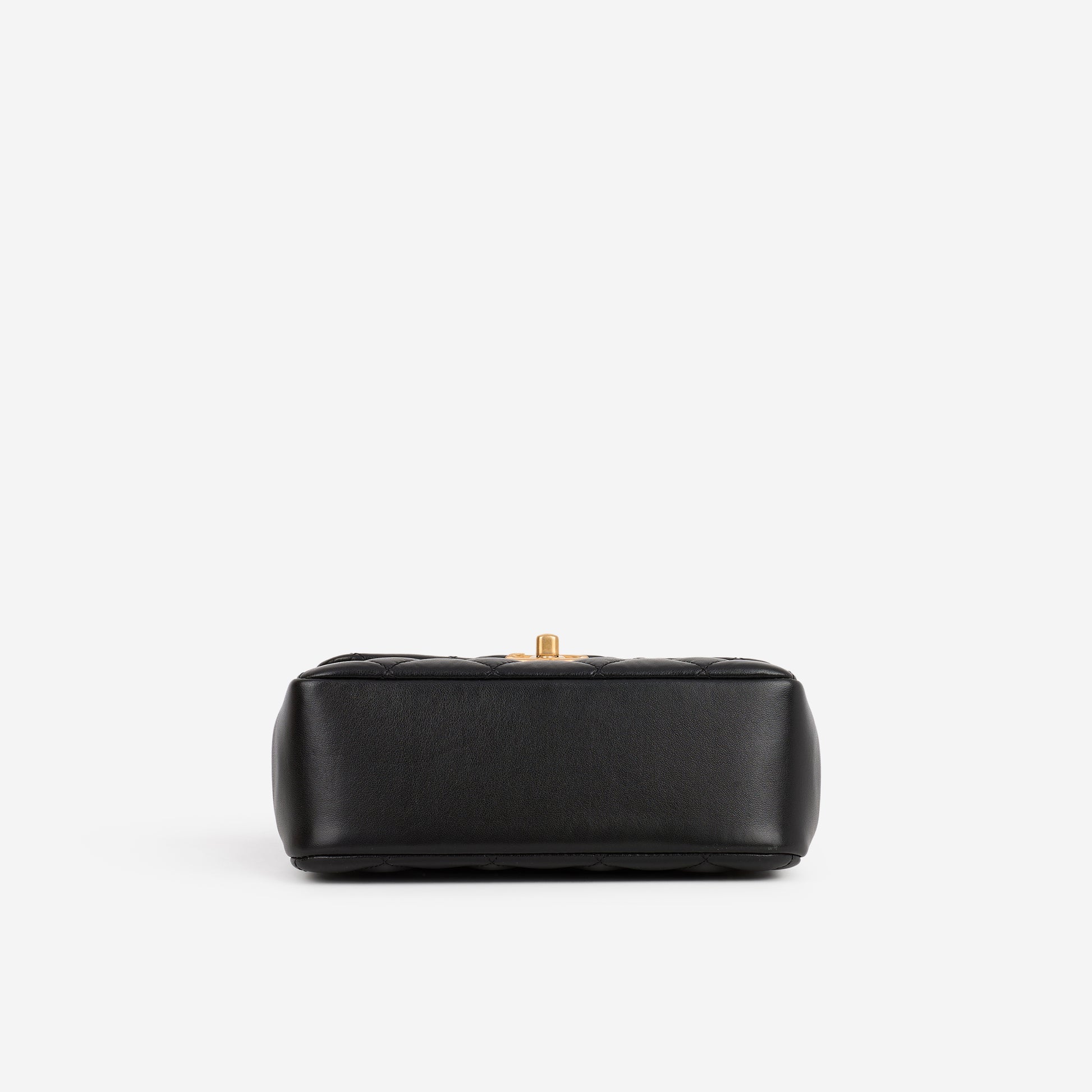 Chanel 24P Pearl Twist Square Flap - Black Lambskin | Gold Hardware - Bagista