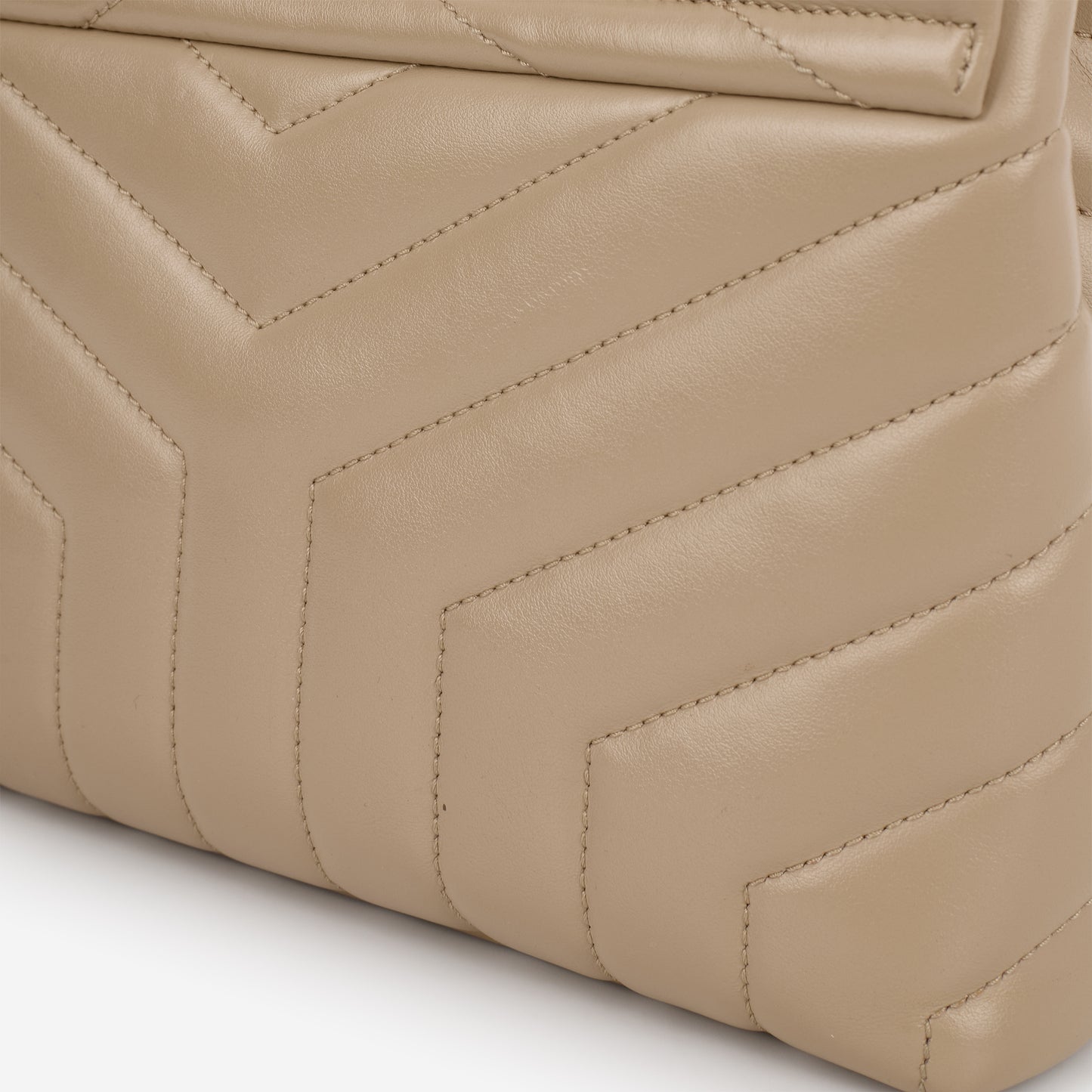 Saint Laurent Small Loulou - Beige Calfskin | Gold Hardware - Bagista