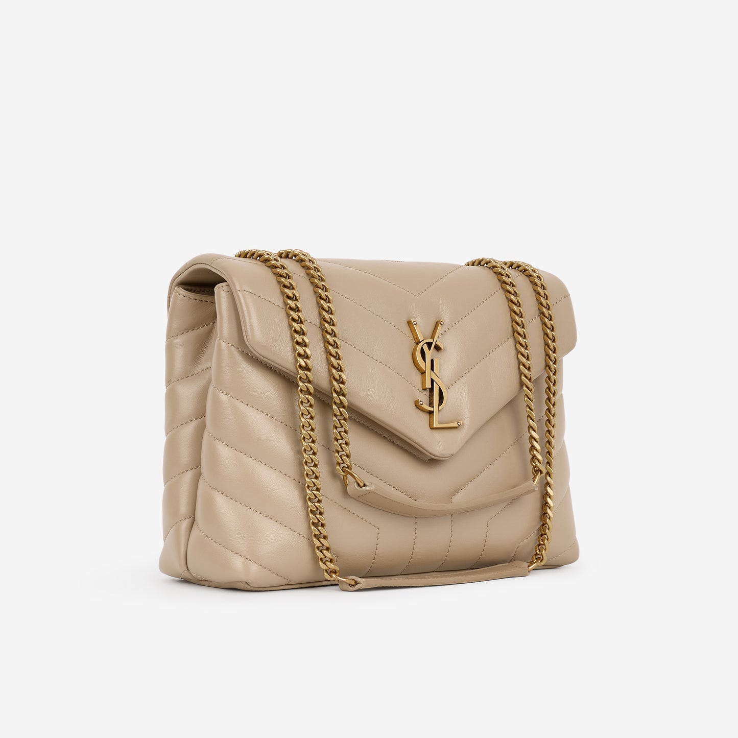 Saint Laurent Small Loulou - Beige Calfskin | Gold Hardware - Bagista