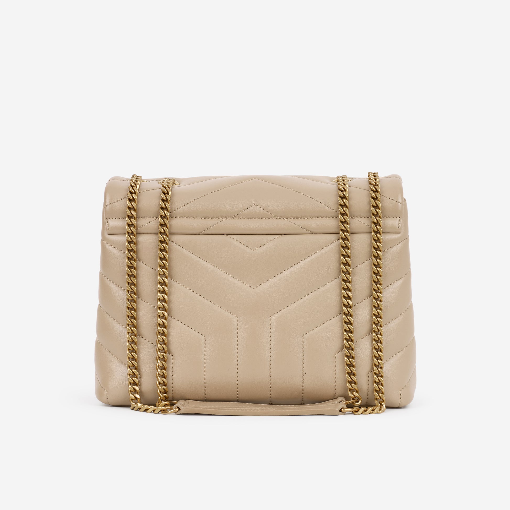 Saint Laurent Small Loulou - Beige Calfskin | Gold Hardware - Bagista
