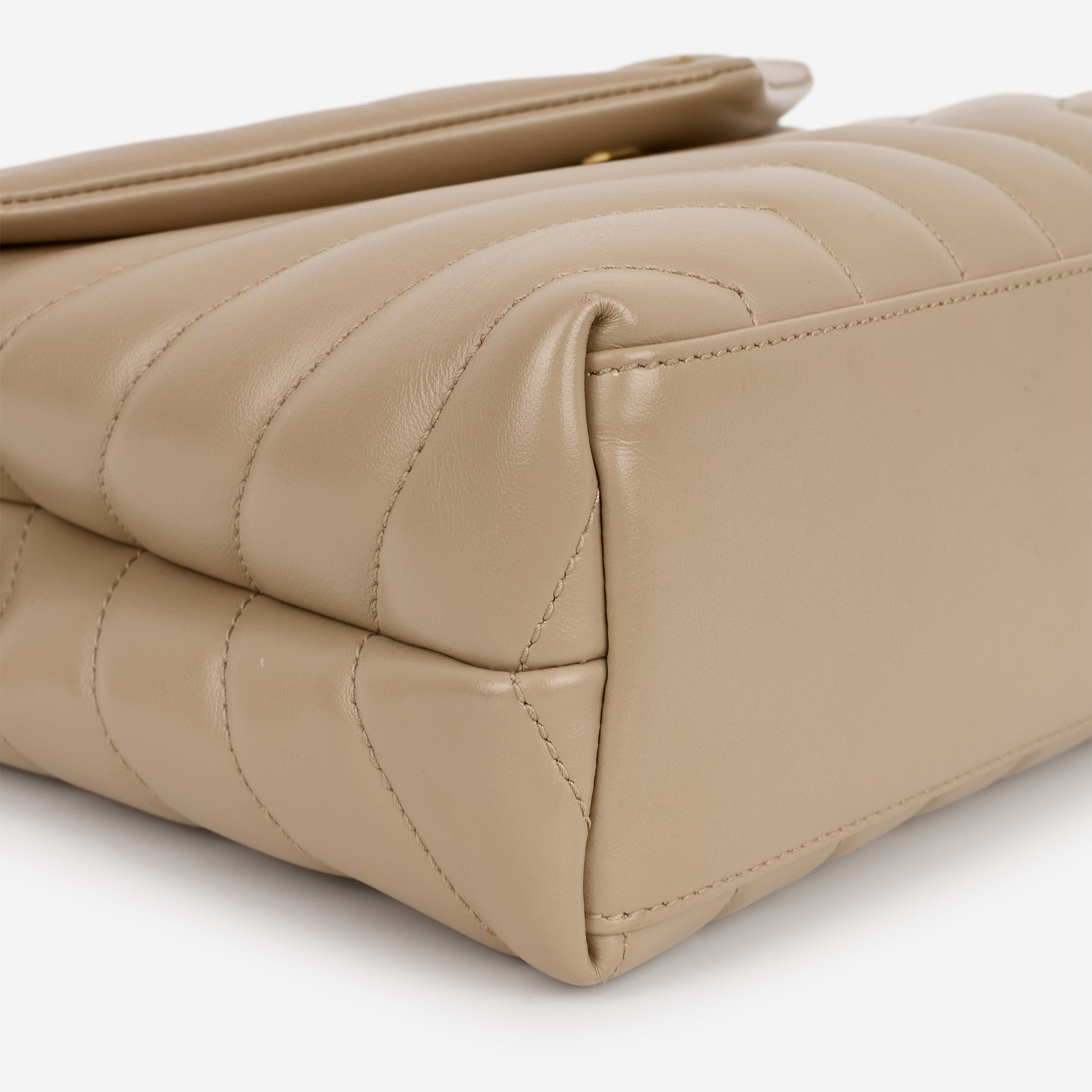 Saint Laurent Small Loulou - Beige Calfskin | Gold Hardware - Bagista