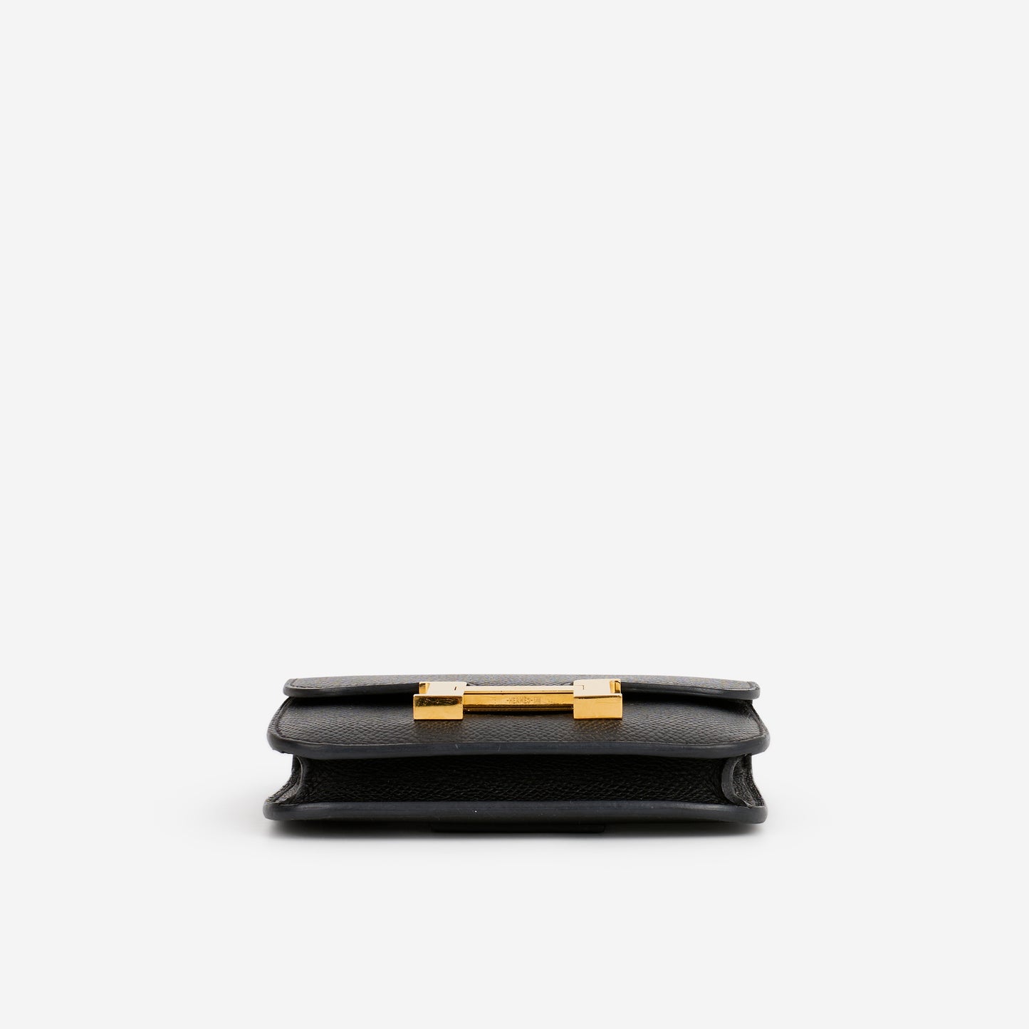 Hermès Constance Slim Wallet - Noir Epsom | Gold Hardware - Bagista