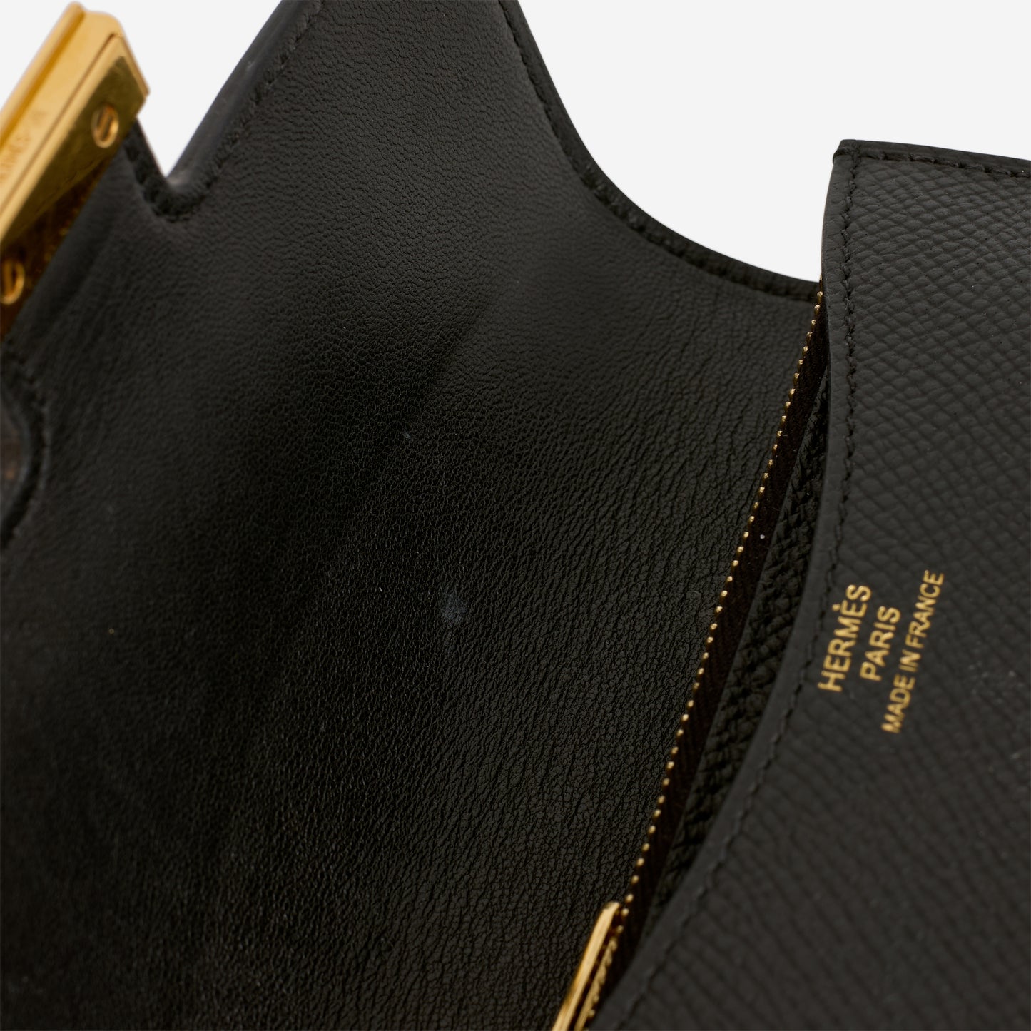 Hermès Constance Slim Wallet - Noir Epsom | Gold Hardware - Bagista