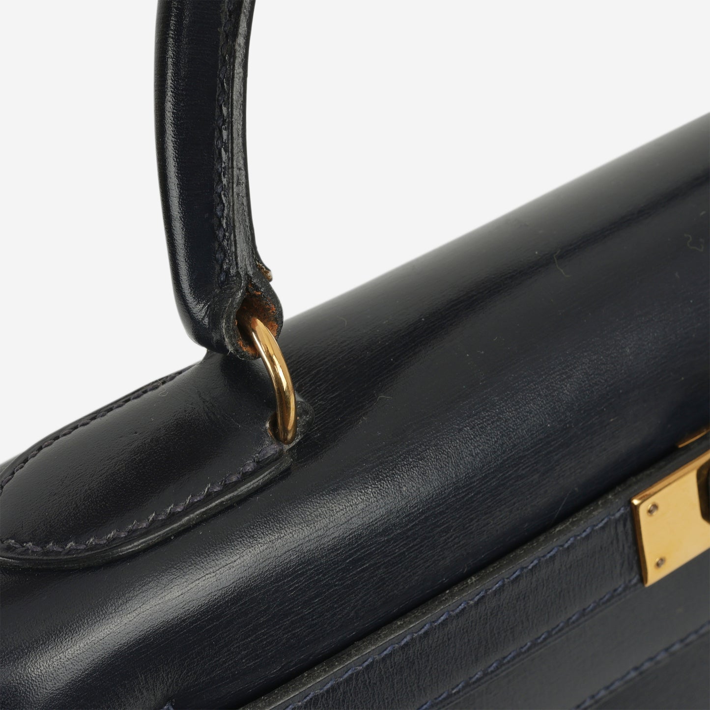 Hermès Vintage Kelly 28 - Bleu Marine Box Calf | Gold Hardware - Bagista