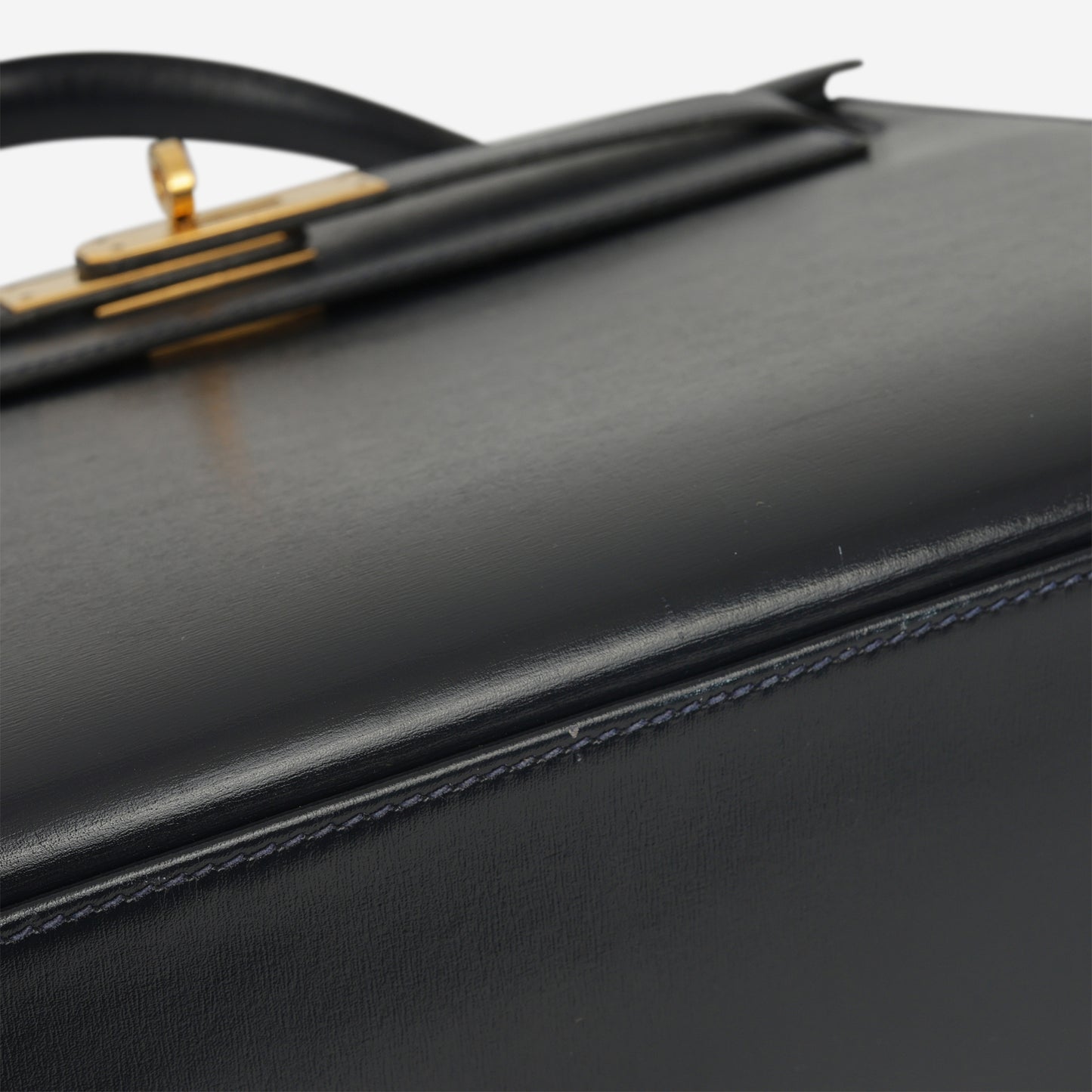 Hermès Vintage Kelly 28 - Bleu Marine Box Calf | Gold Hardware - Bagista