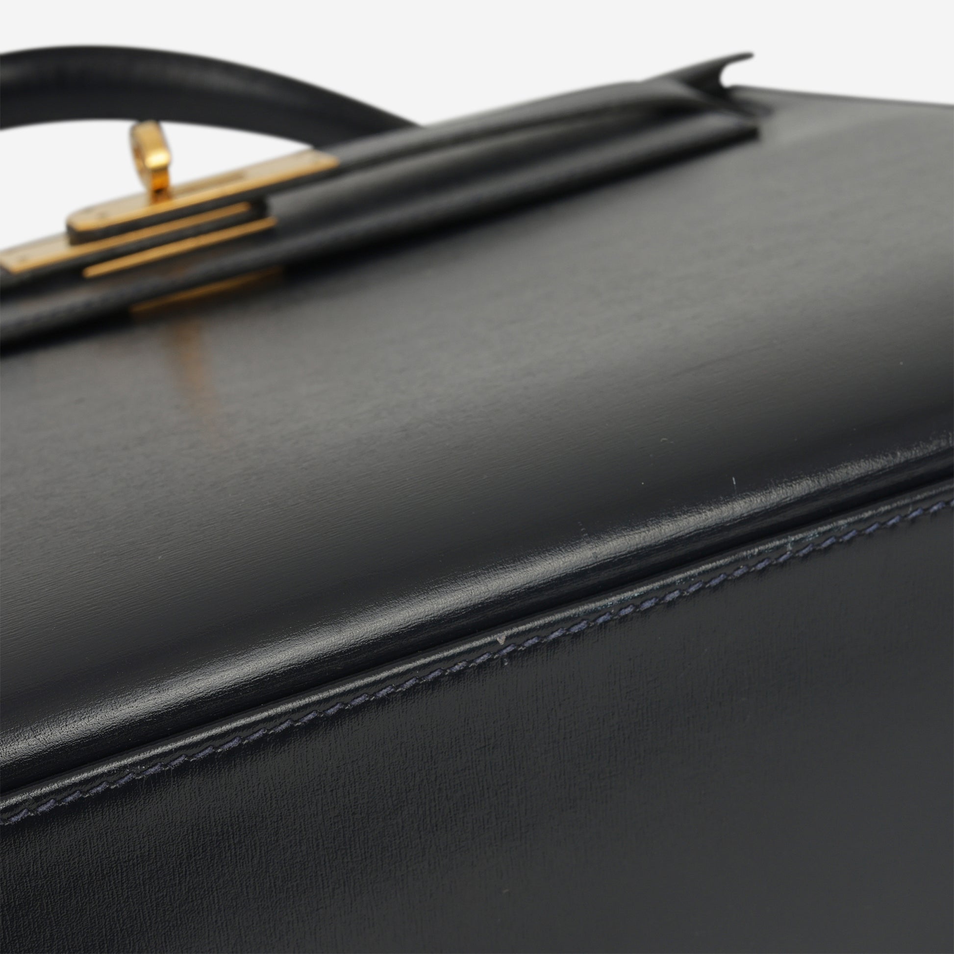 Hermès Vintage Kelly 28 - Bleu Marine Box Calf | Gold Hardware - Bagista