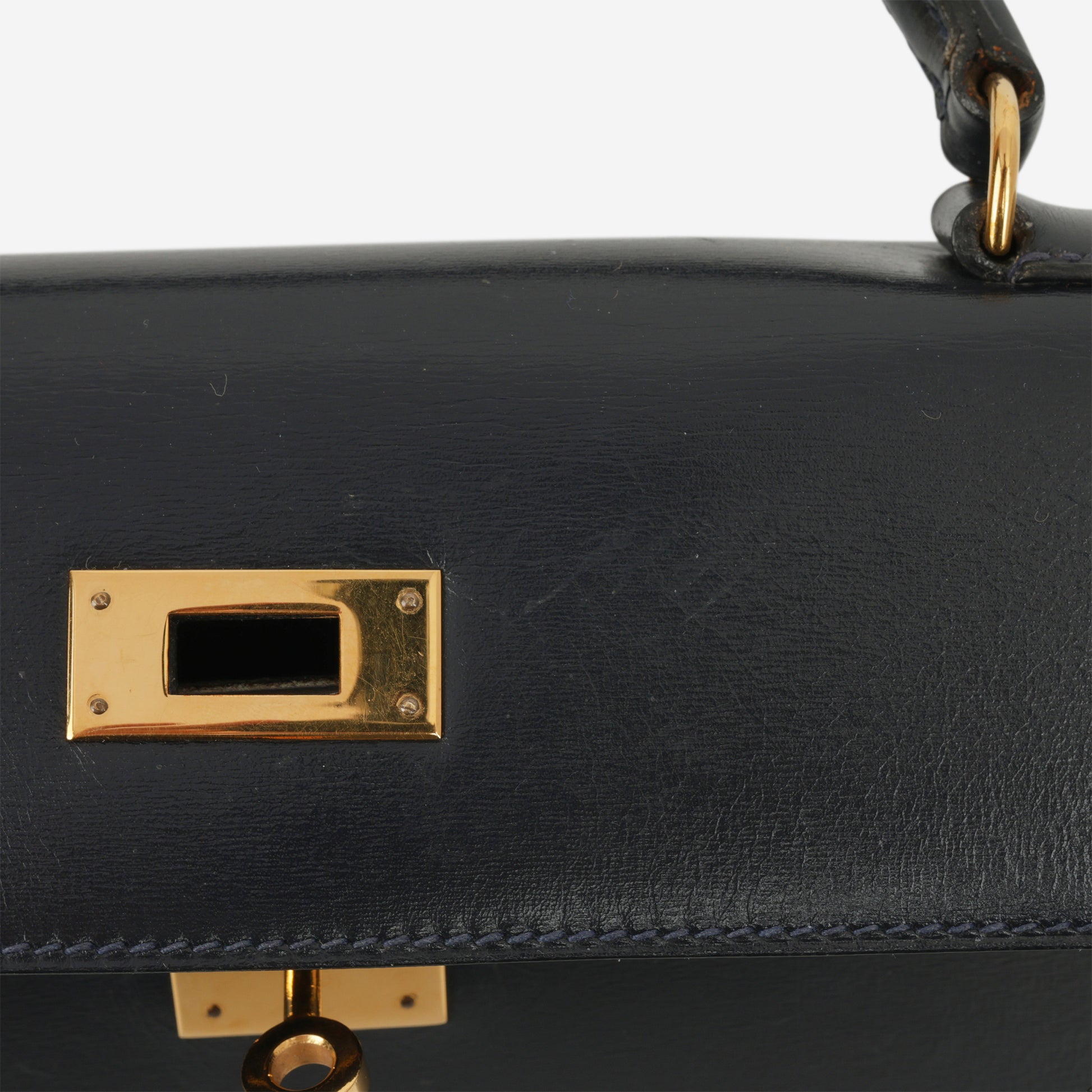 Hermès Vintage Kelly 28 - Bleu Marine Box Calf | Gold Hardware - Bagista