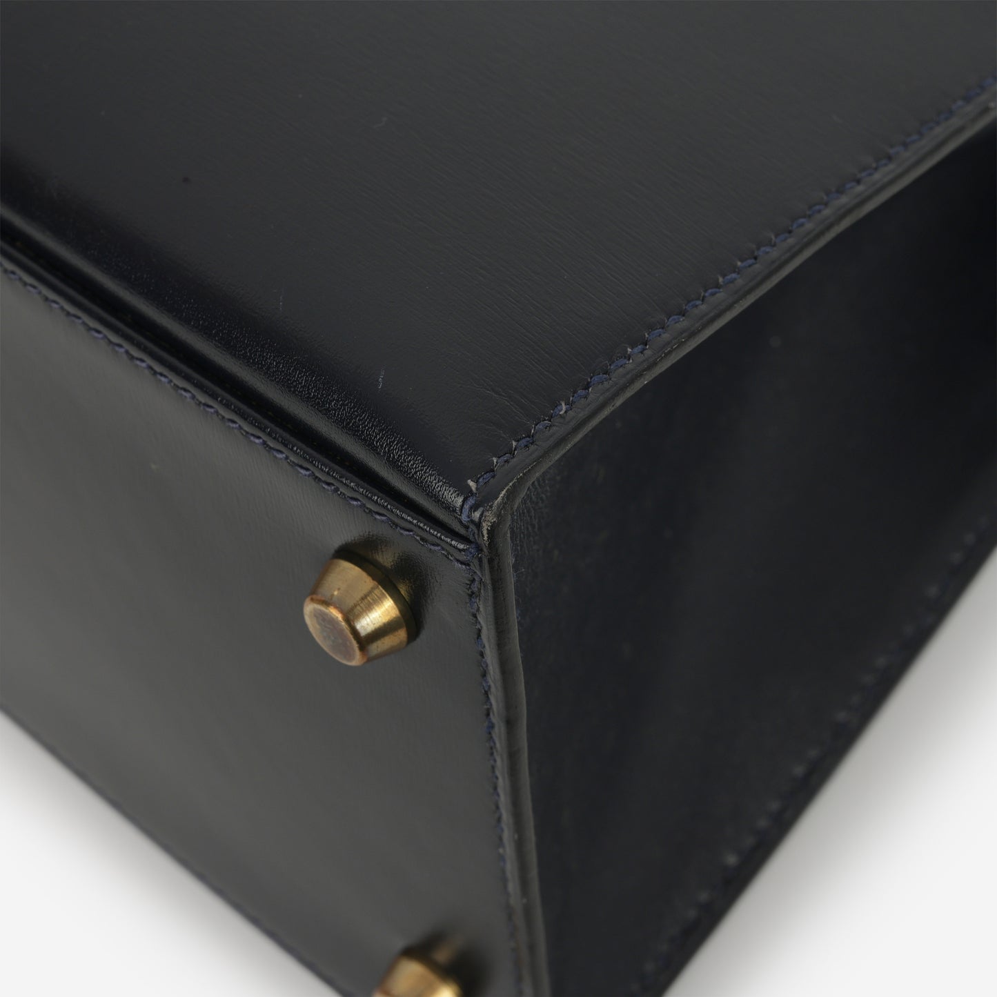 Hermès Vintage Kelly 28 - Bleu Marine Box Calf | Gold Hardware - Bagista