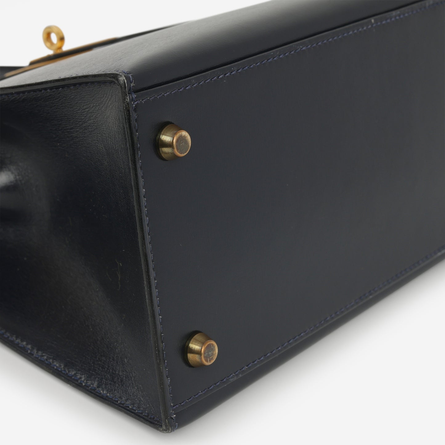 Hermès Vintage Kelly 28 - Bleu Marine Box Calf | Gold Hardware - Bagista