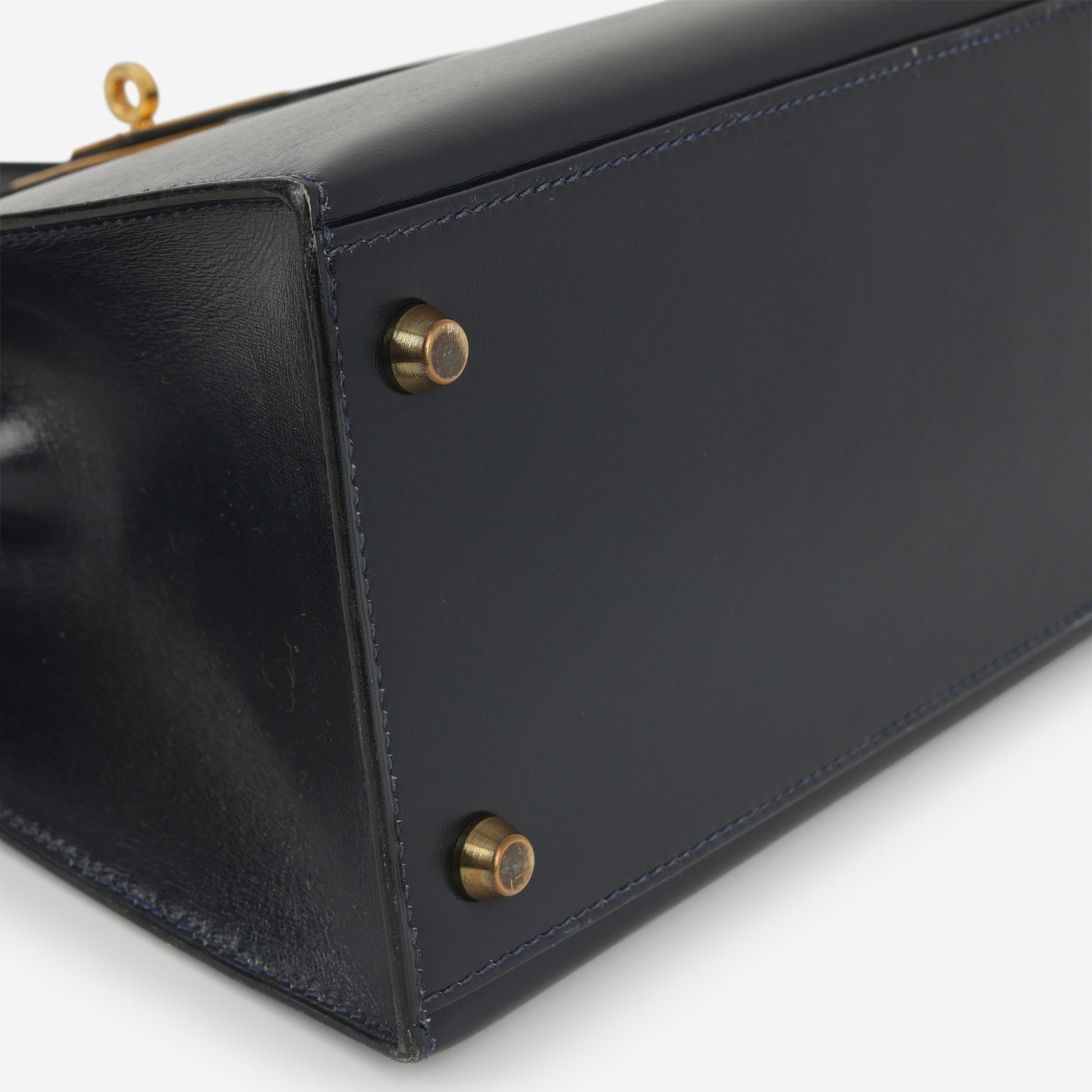 Hermès Vintage Kelly 28 - Bleu Marine Box Calf | Gold Hardware - Bagista