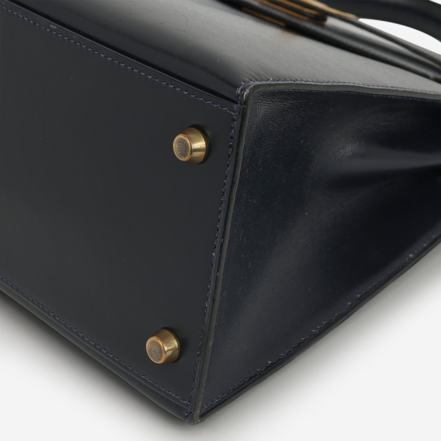 Hermès Vintage Kelly 28 - Bleu Marine Box Calf | Gold Hardware - Bagista
