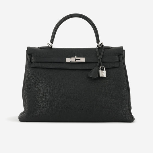 Hermès Kelly 35 - Black Togo | Palladium Hardware