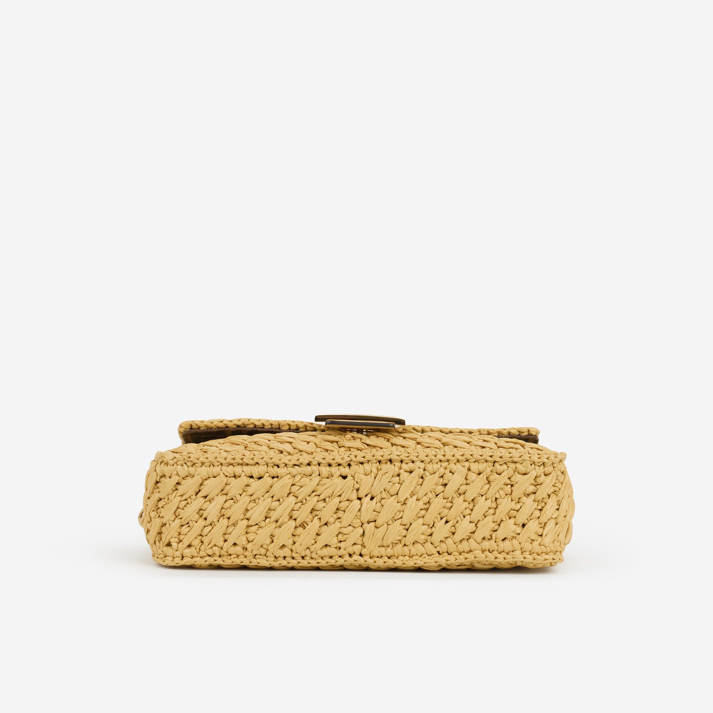 Fendi - Medium Baguette - Natural Straw Crochet | Calfskin CGHW