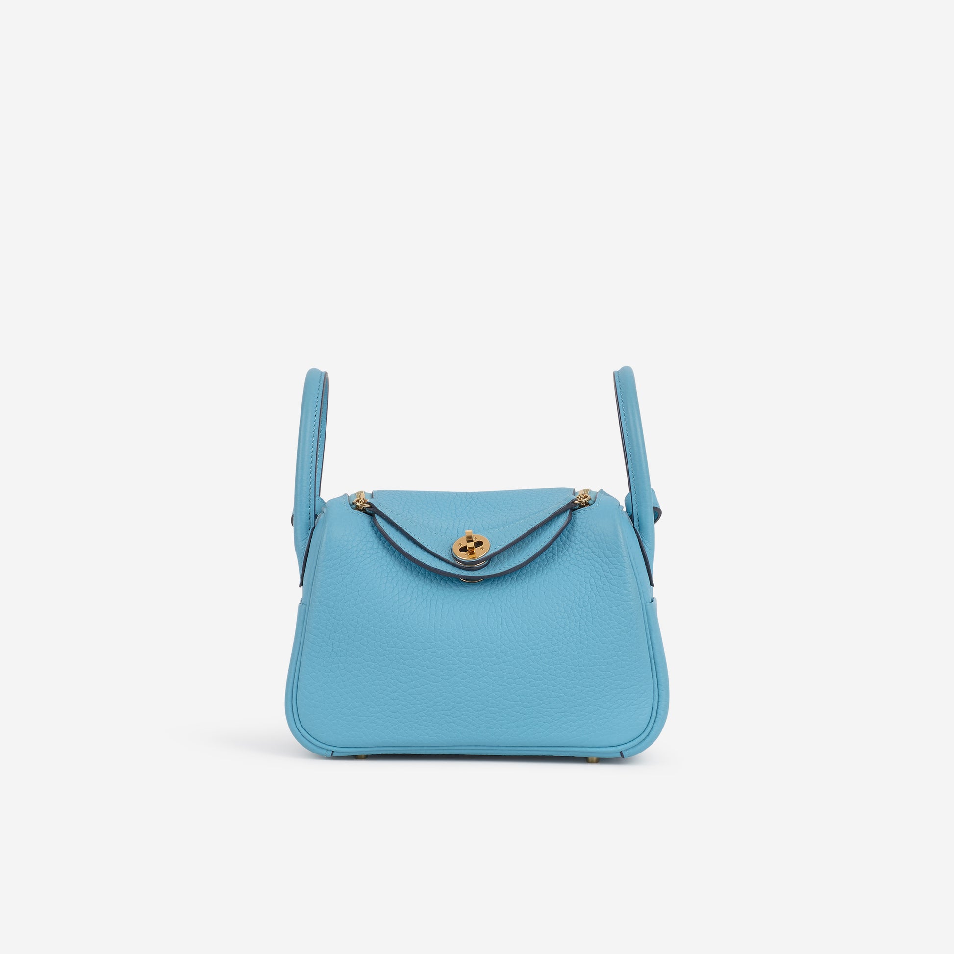 Hermès Mini Lindy - Bleu Du Nord Clemence | Gold Hardware - Bagista